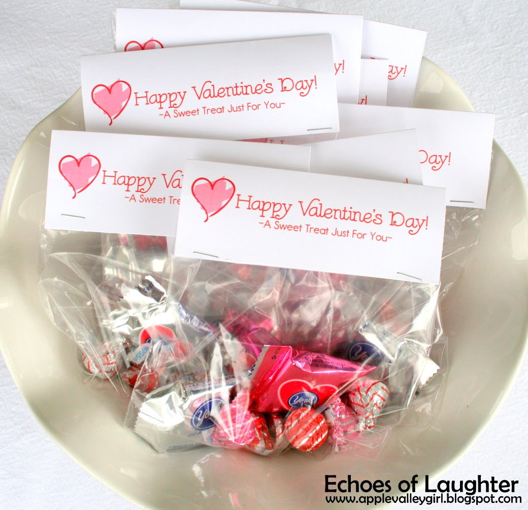How To Make Valentine Treat Bag Toppers &amp;amp; Free Printable - Echoes with Free Printable Valentine Treat Bag Toppers