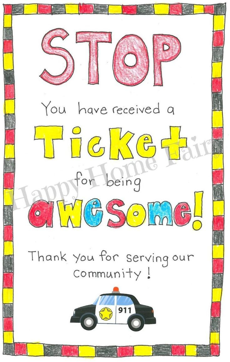 How To Thank A Police Officer - Free Printable! - Happy Home Fairy within Free Printable Thank You Cards For Police Officers