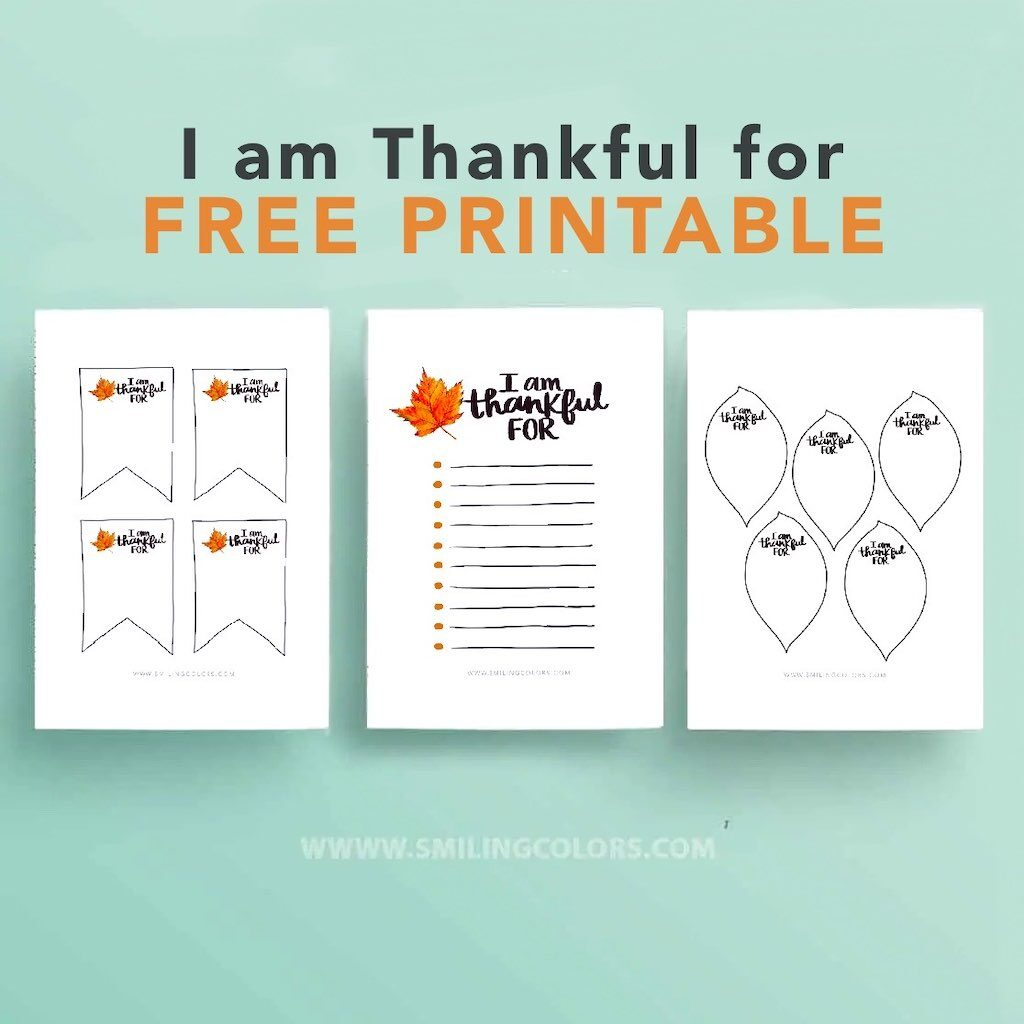 I Am Thankful For Printable: A Free Family Activity inside I Am Thankful For Printable Free