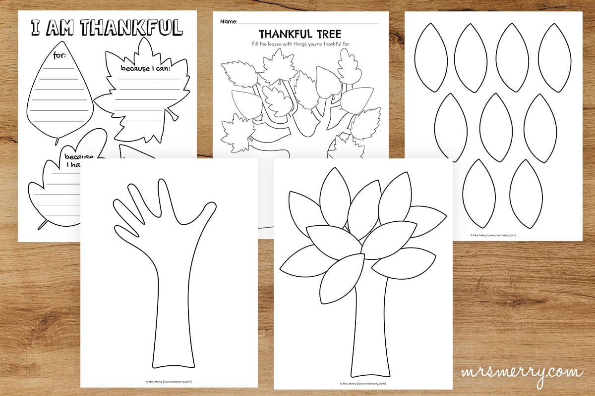 I Am Thankful Worksheet &amp;amp; Gratitude Tree Printables | Mrs. Merry intended for Thankful Tree Free Printable
