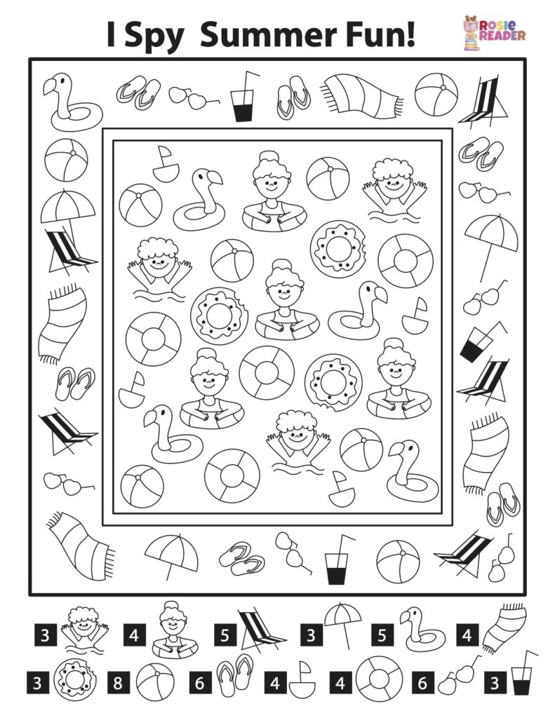 I Spy Summer - Reading Adventures For Kids Ages 3 To 5 in I Spy Summer Free Printable