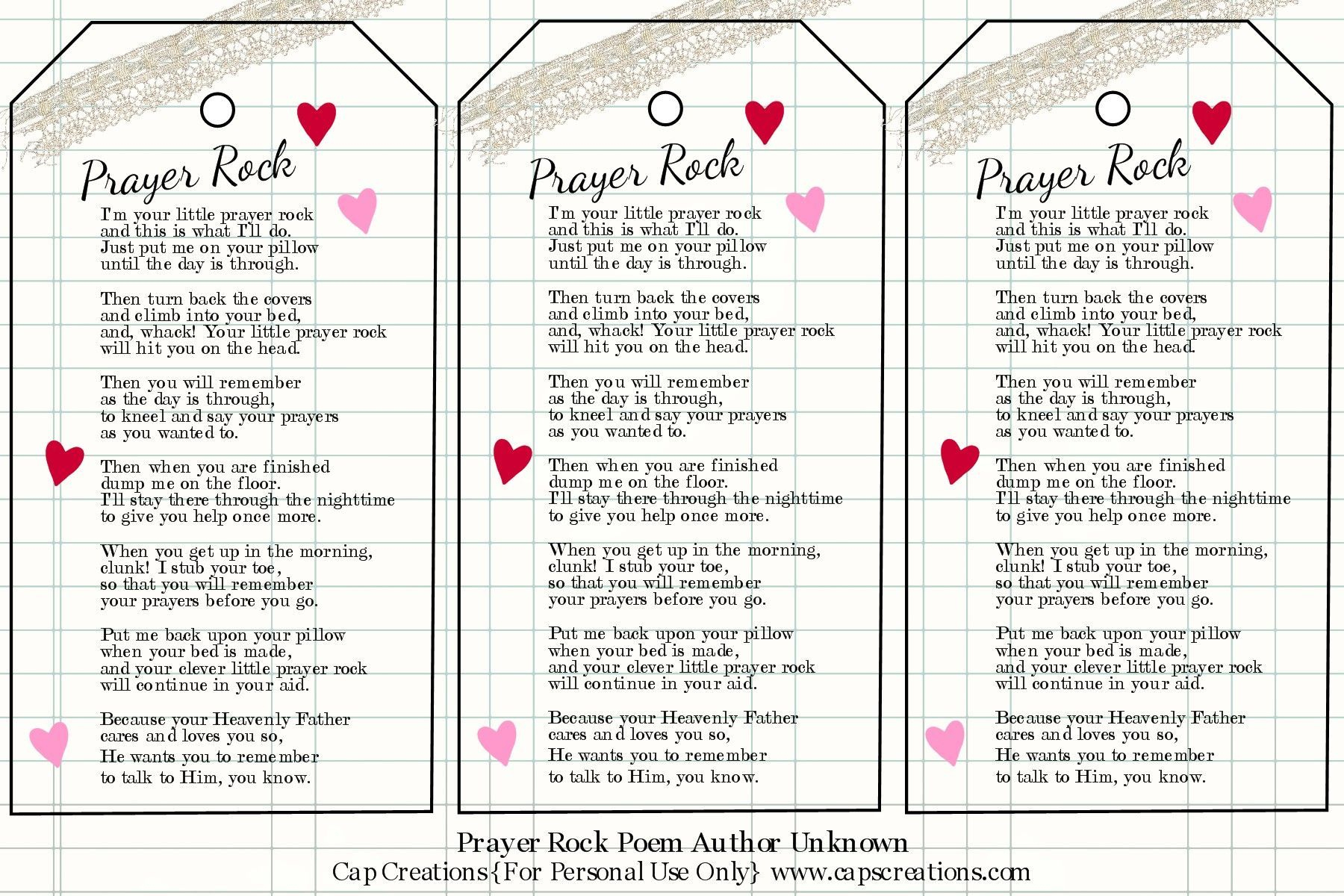 Image Result For Prayer Rock Poem Free Printable pertaining to Prayer Rock Poem Printable