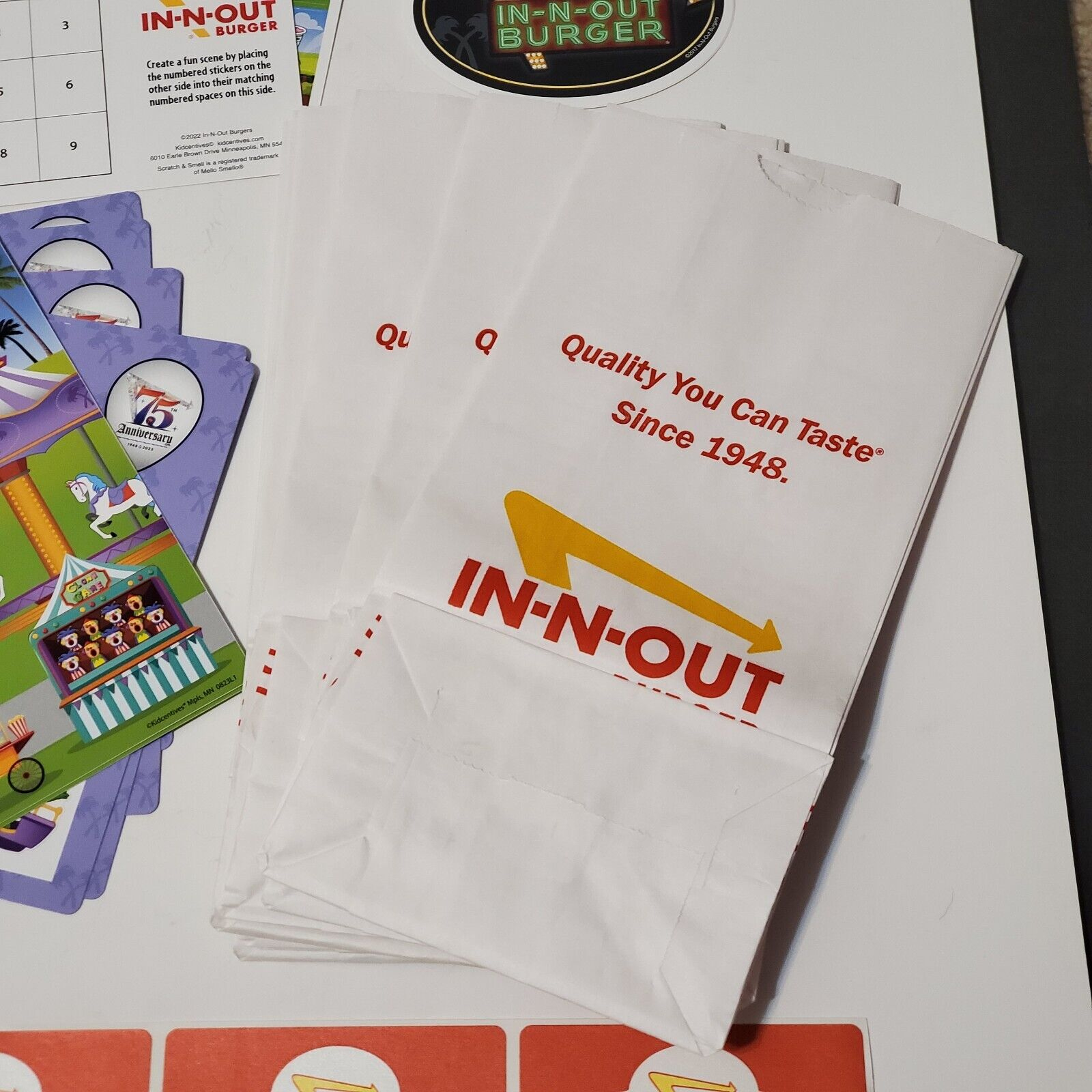 In-N-Out Burger Kids Birthday Grab Bags Sticker Bag Name Tag (7 Of pertaining to In N Out Name Tag Printable