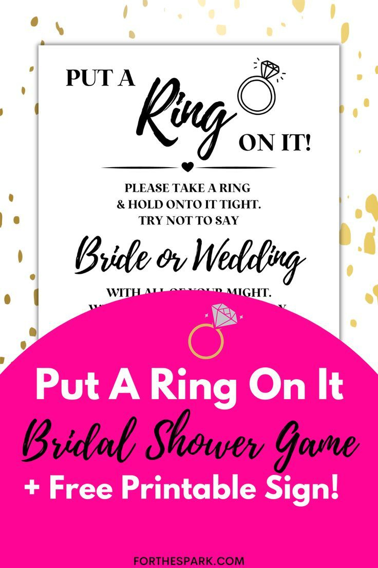 Insanely Fun Put A Ring On It Bridal Shower Game + Free Printable within Bridal Shower Ring Game Free Printable