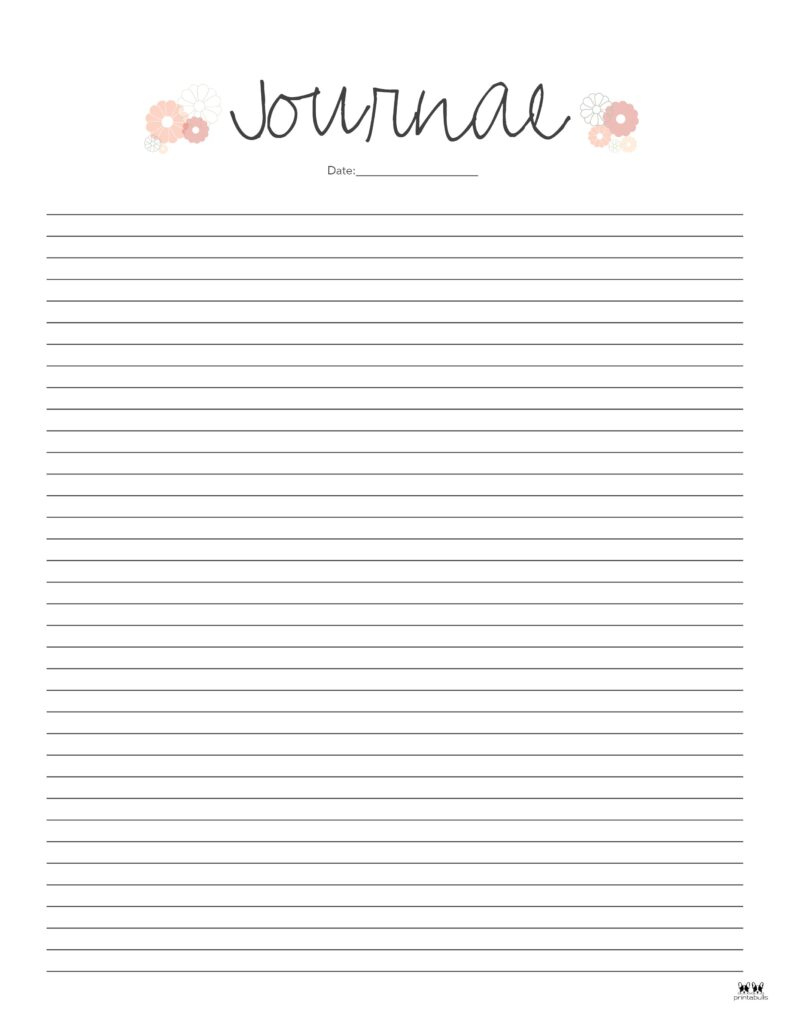 Journal Templates &amp;amp; Pages - 25 Free Printables | Printabulls with Free Printable Journal Paper