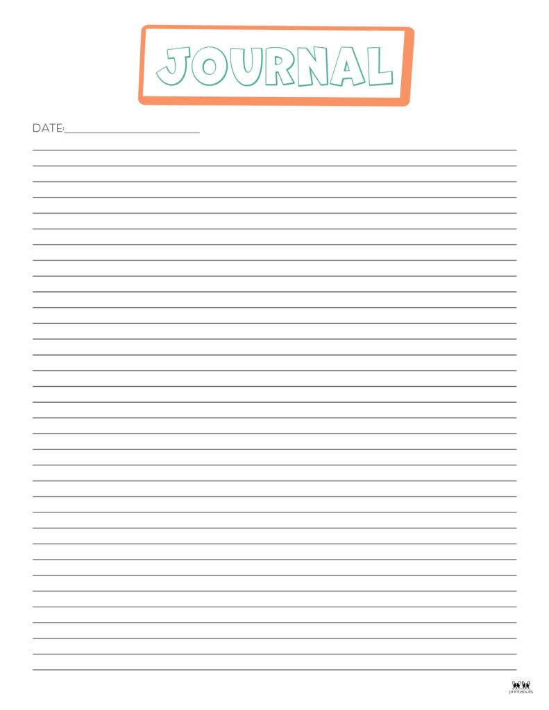 Journal Templates &amp;amp; Pages - 25 Free Printables | Printabulls with Printable Journal Pages Free