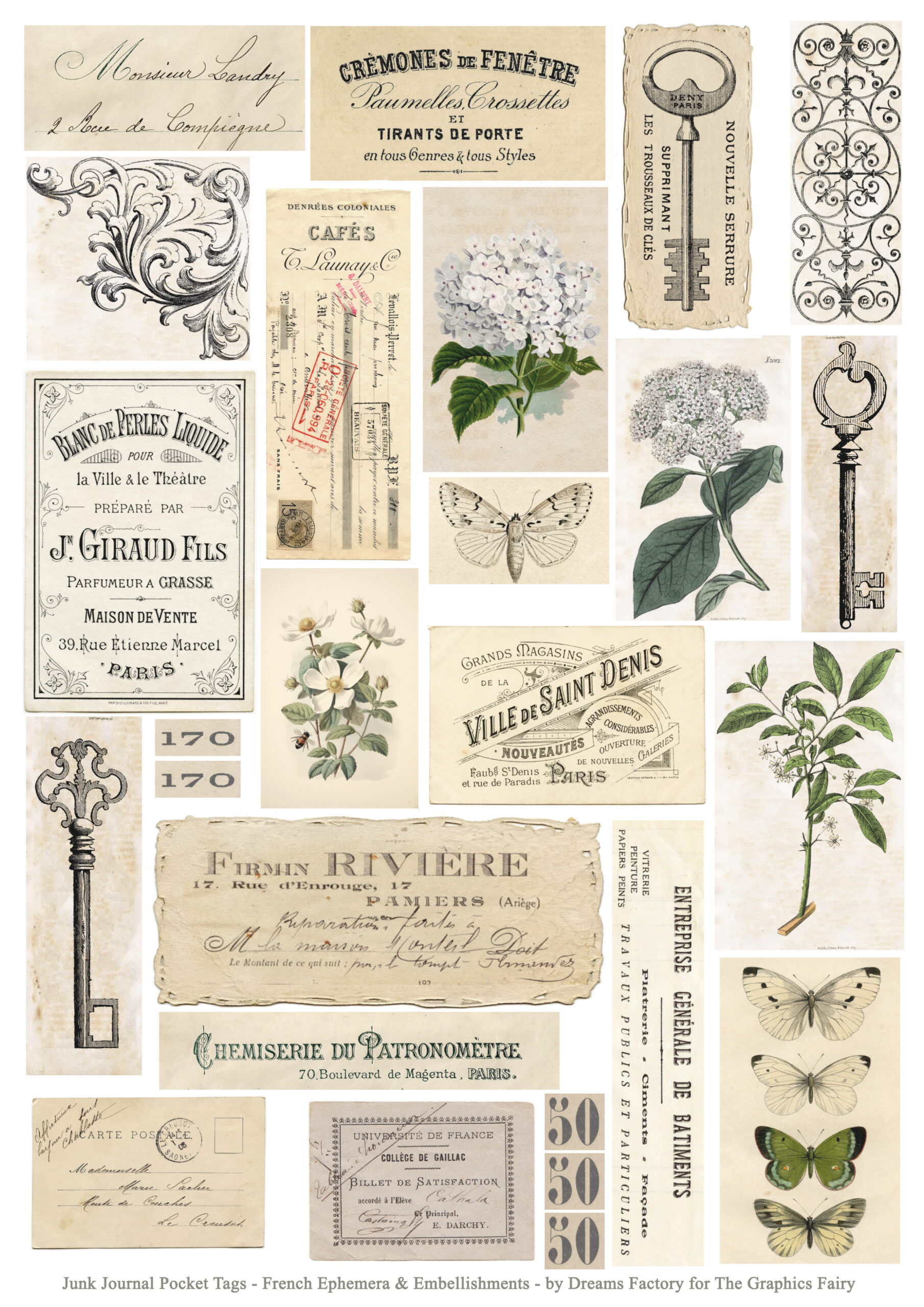 Junk Journal Pockets: (Free Printables!) - The Graphics Fairy within Free Printable Junk Journal Pages
