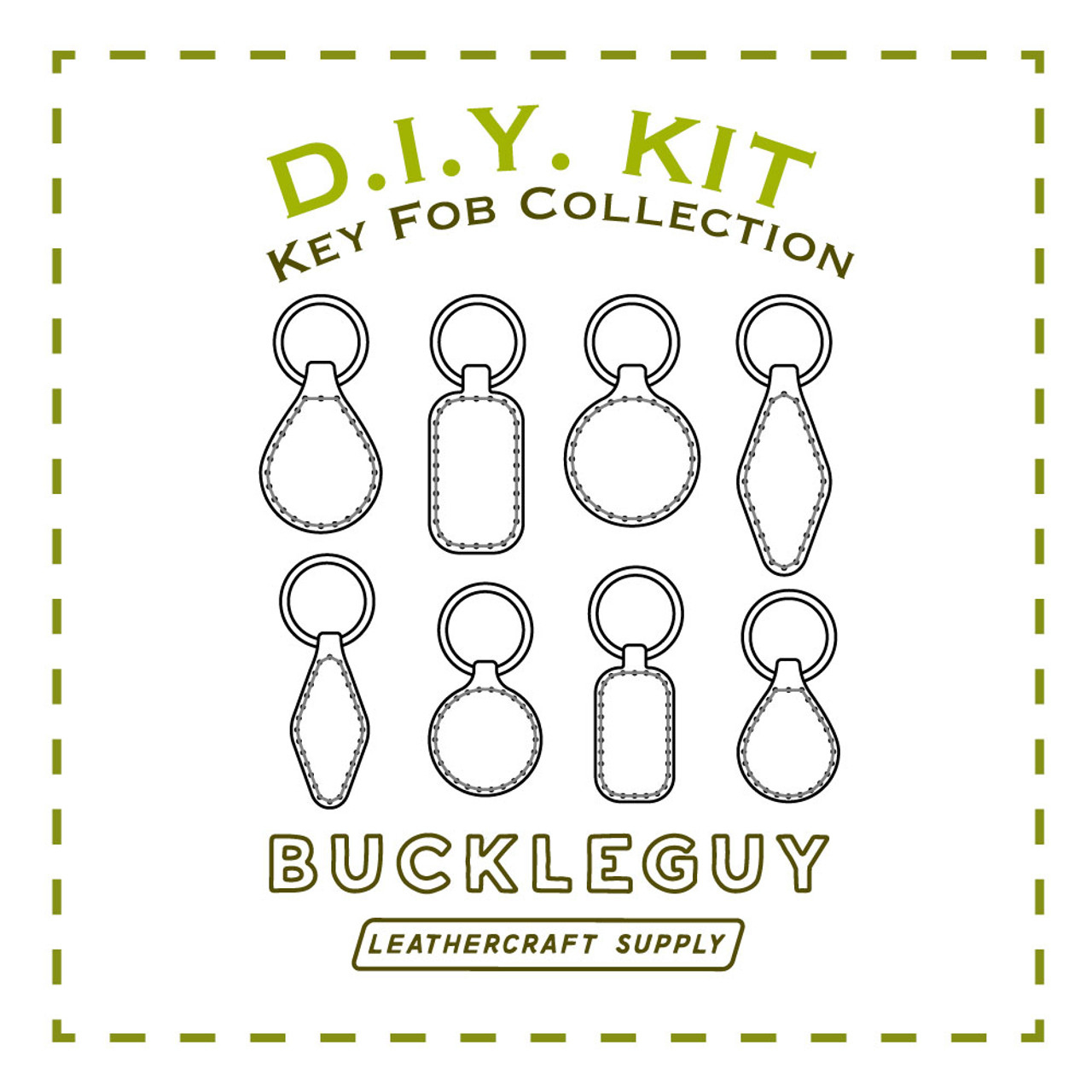 Key Fob Collection Leather Pattern, Pdf Template - Buckleguy with regard to Free Printable Leather Templates