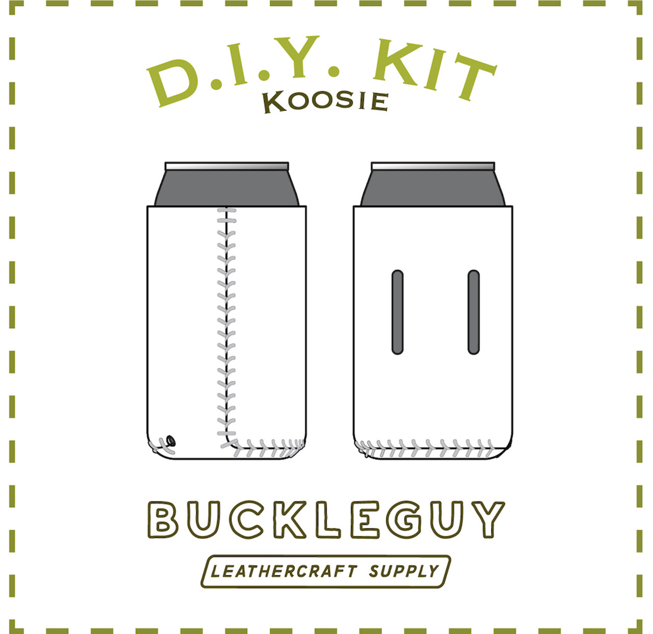Koosie Leather Pattern, Pdf Template - Buckleguy with regard to Free Printable Leather Templates