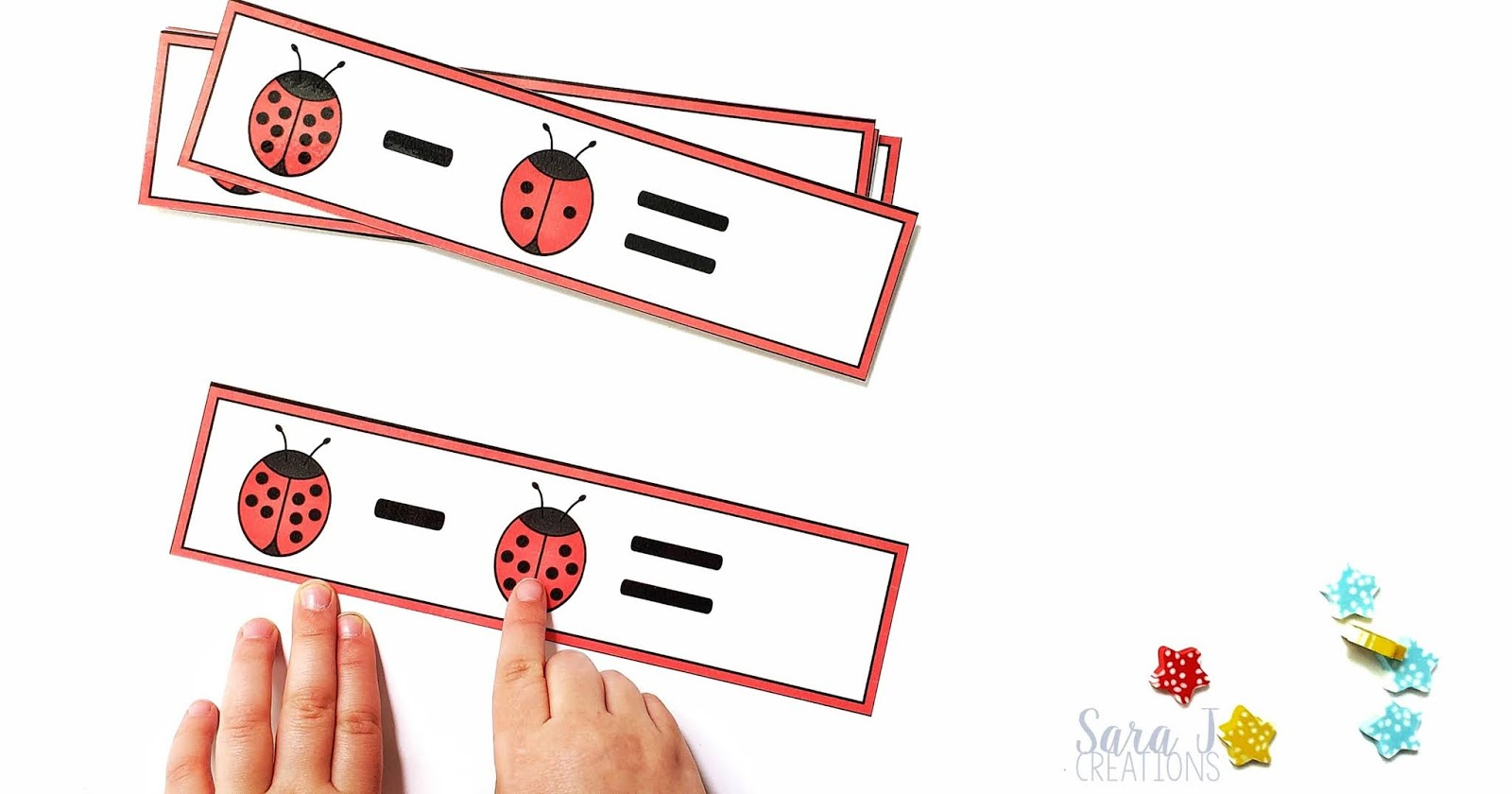 Ladybug Subtraction Write And Wipe Cards | Sara J Creations with regard to Ladybug Subtract And Match Worksheet