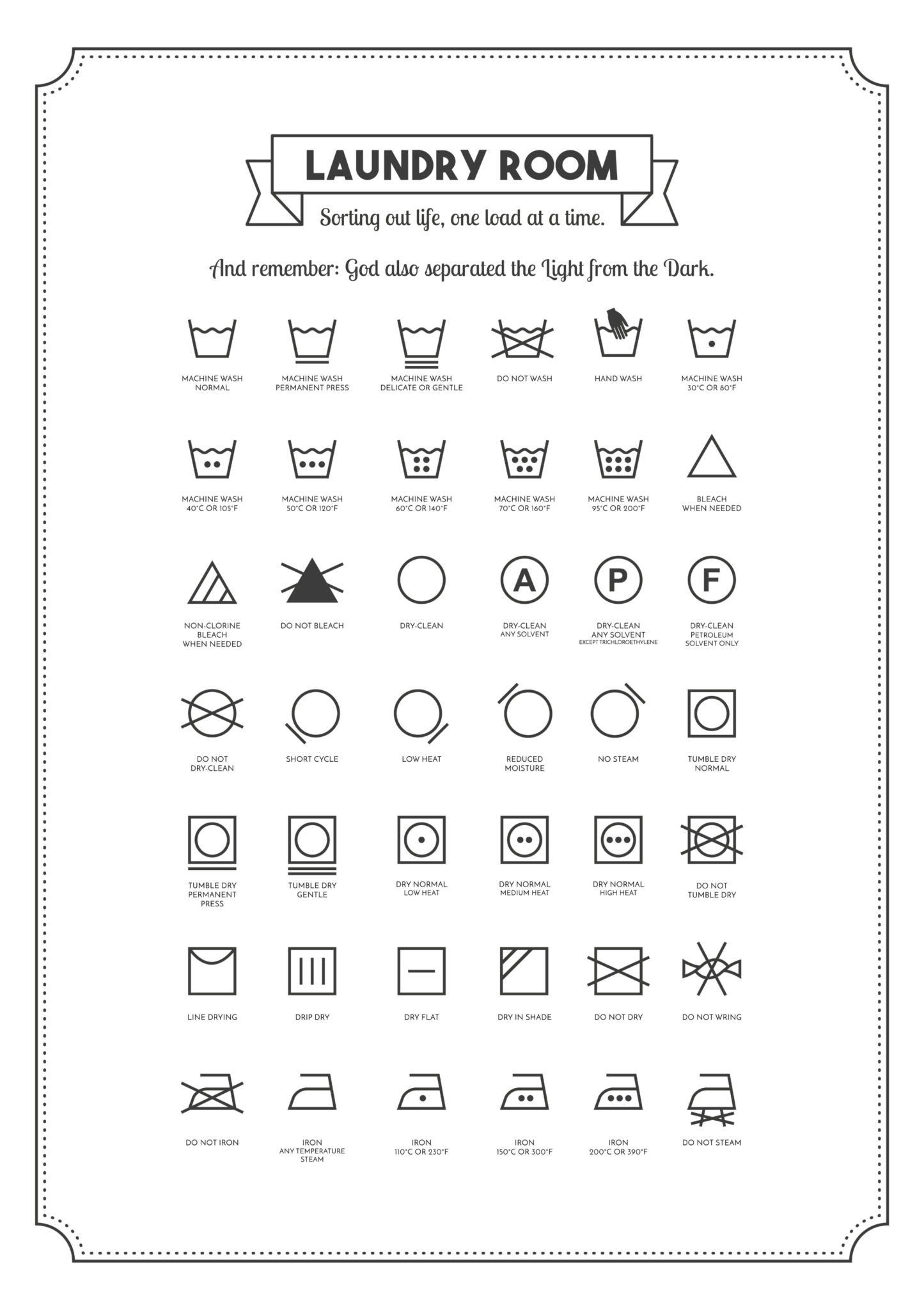 Laundry Room Printables — Home Cleaning Family pertaining to Free Printable Printable Laundry Signs