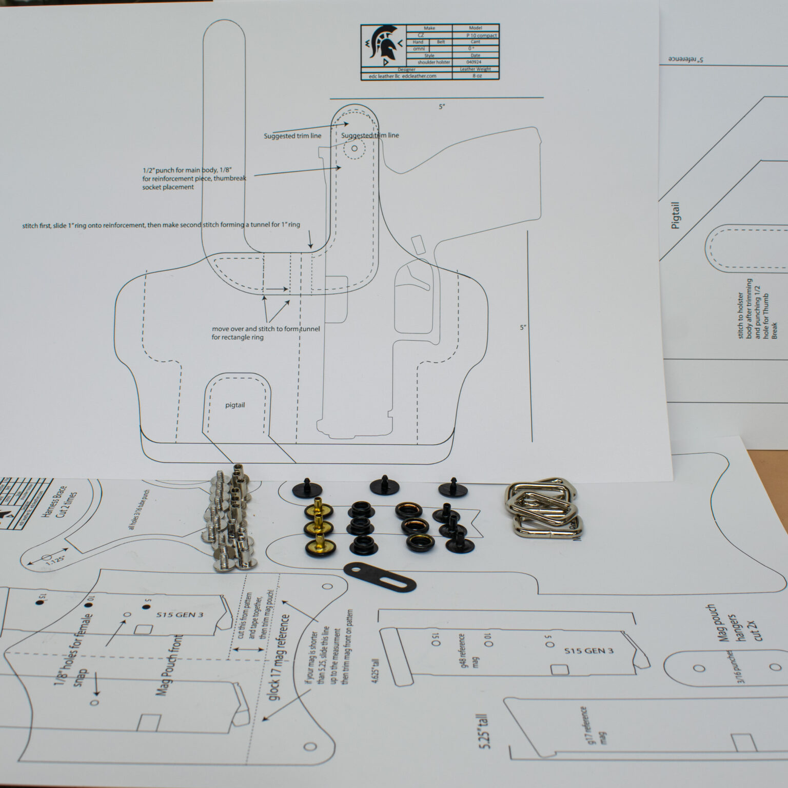 Leather Holster Template - Project Management Templates inside Printable Gun Holster Template