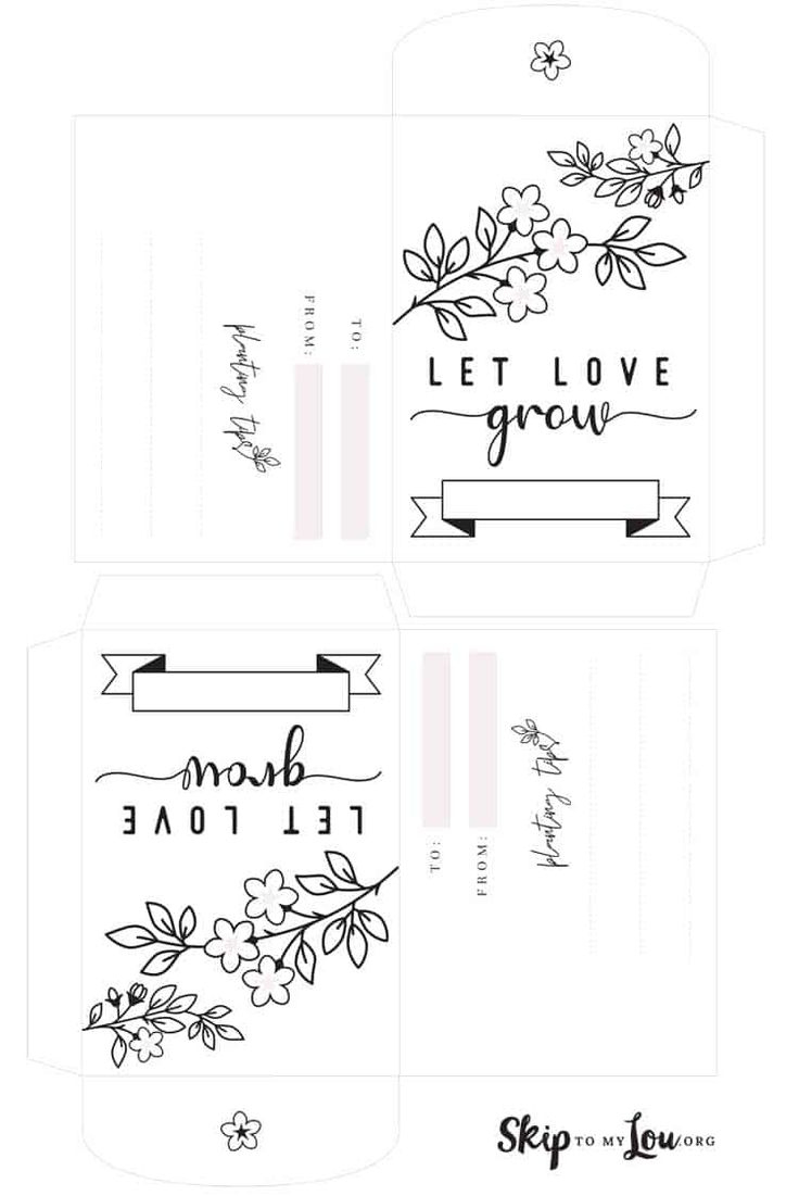 Let Love Grow: Printable Seed Packets To Color And Share Your intended for Printable Let Love Grow Free Template
