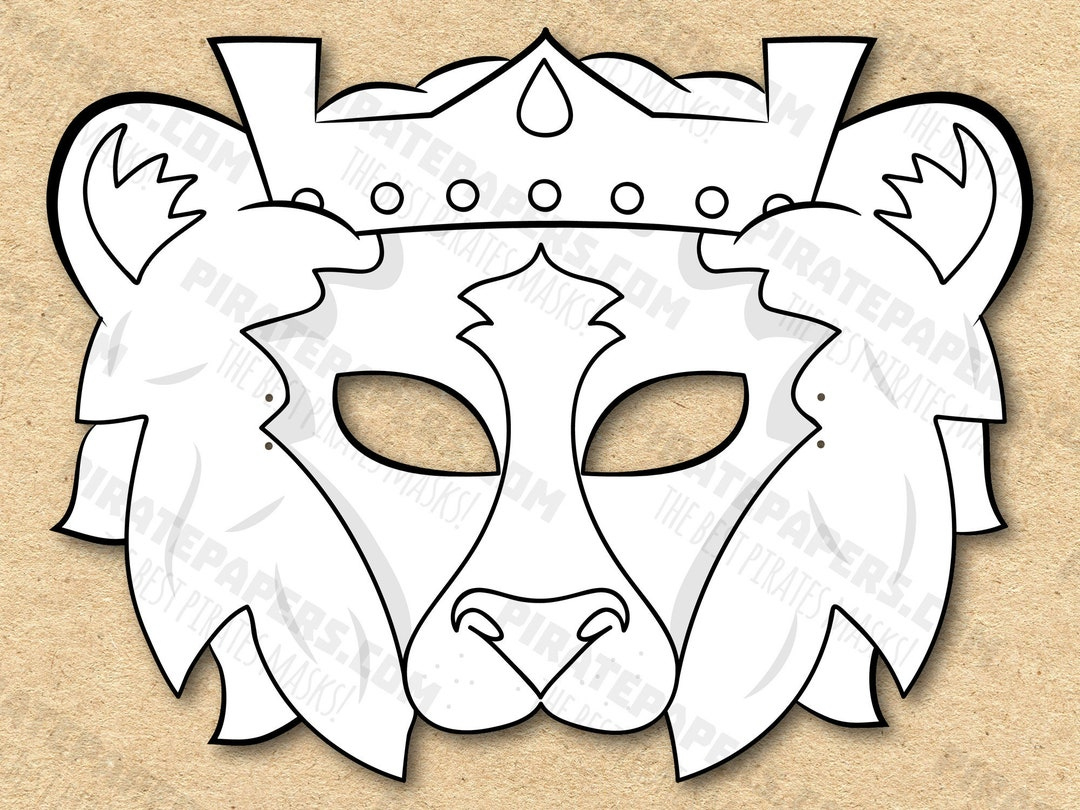 Lion King Mask Printable Coloring, Paper Diy For Kids And Adults within Lion King Printable Masks