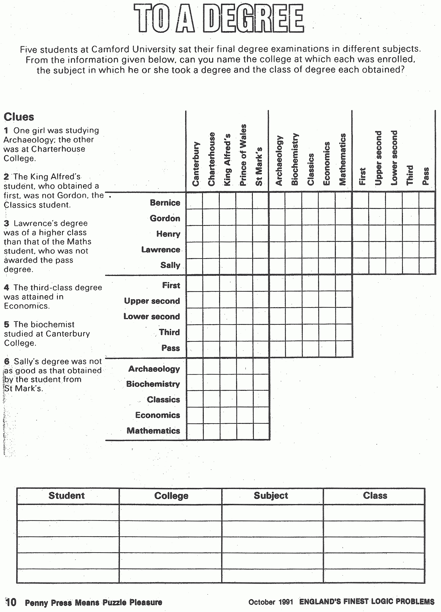 Logic Puzzle Printable - Google Search | Grid Logic Puzzles, Logic for Free Printable Logic Puzzles With Grids