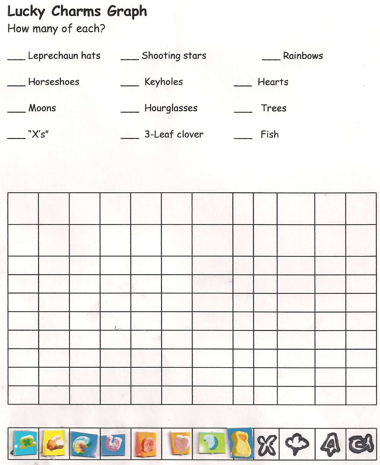 Lucky Charms And Graphing With St. Patrick&amp;#039;S Day Math in Free Lucky Charms Graphing Printable