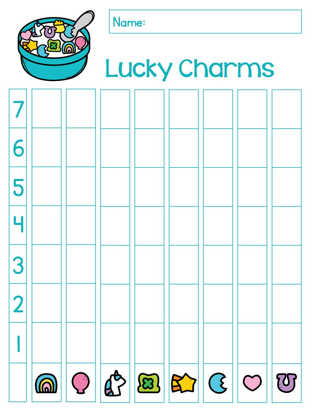 Lucky Charms Graphing Activity - Ms. Stephanie&amp;#039;S Preschool throughout Lucky Charms Graphing Printable
