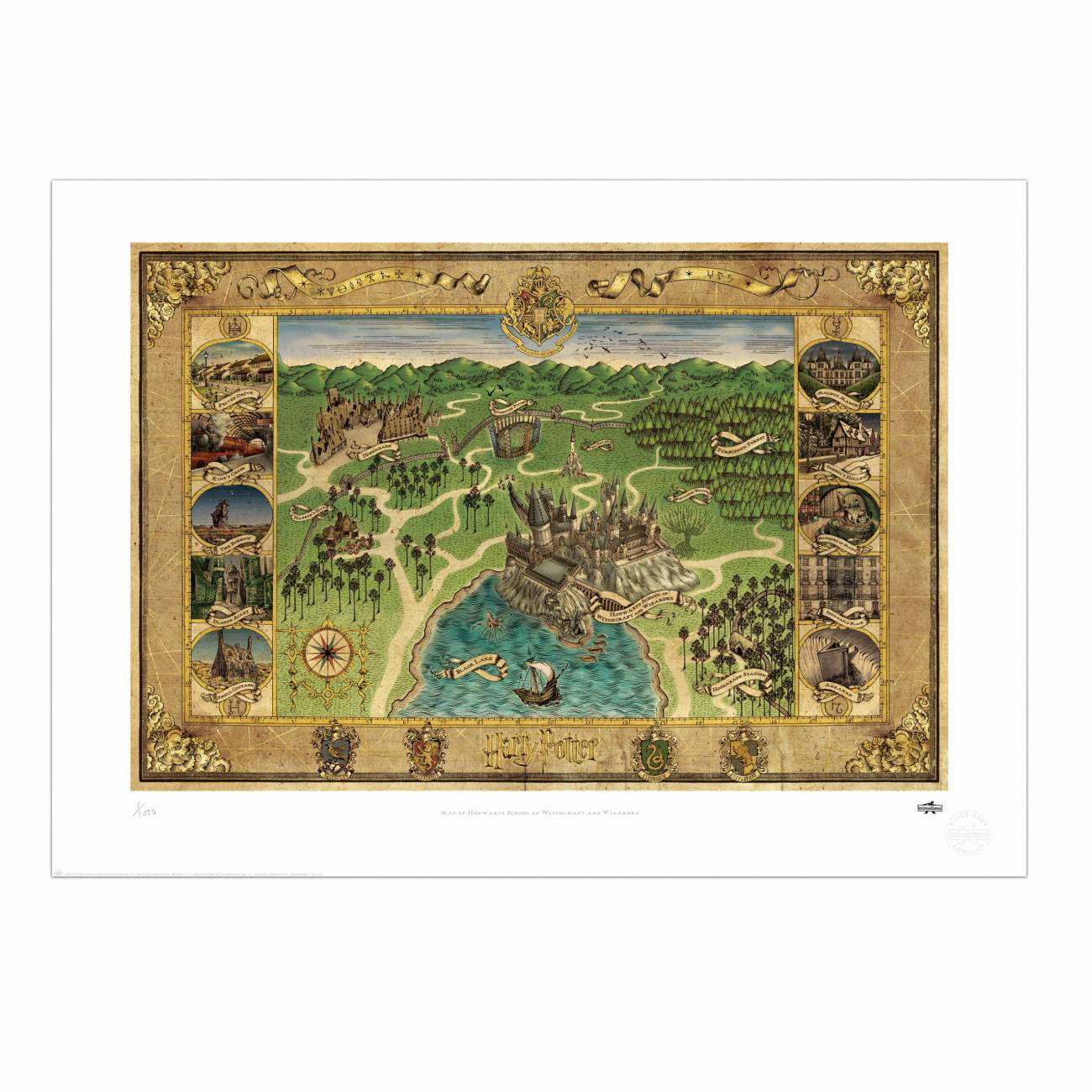 Map Of Hogwarts School Of Witchcraft And Wizardry - Minalima regarding Printable Map of Hogwarts