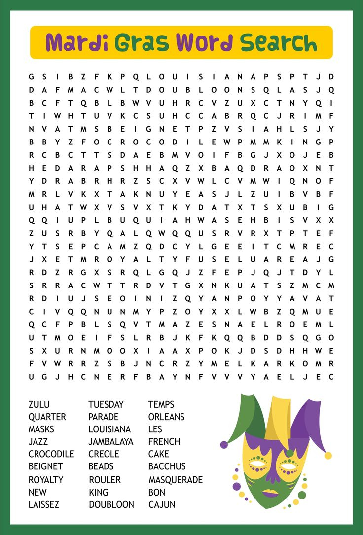 Mardi Gras Trivia - 10 Free Pdf Printables | Printablee inside Mardi Gras Trivia Printable Free