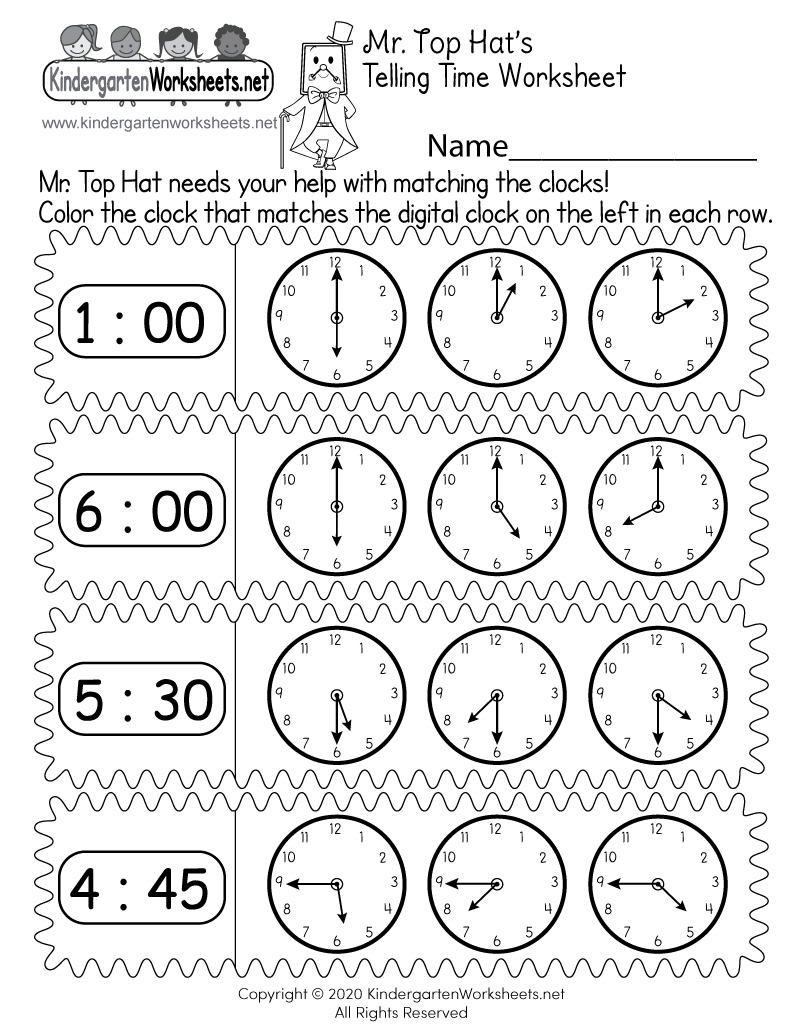 Matching Digital And Analog Clocks Worksheet - Free Printable with regard to Printable Matching Clocks Worksheet