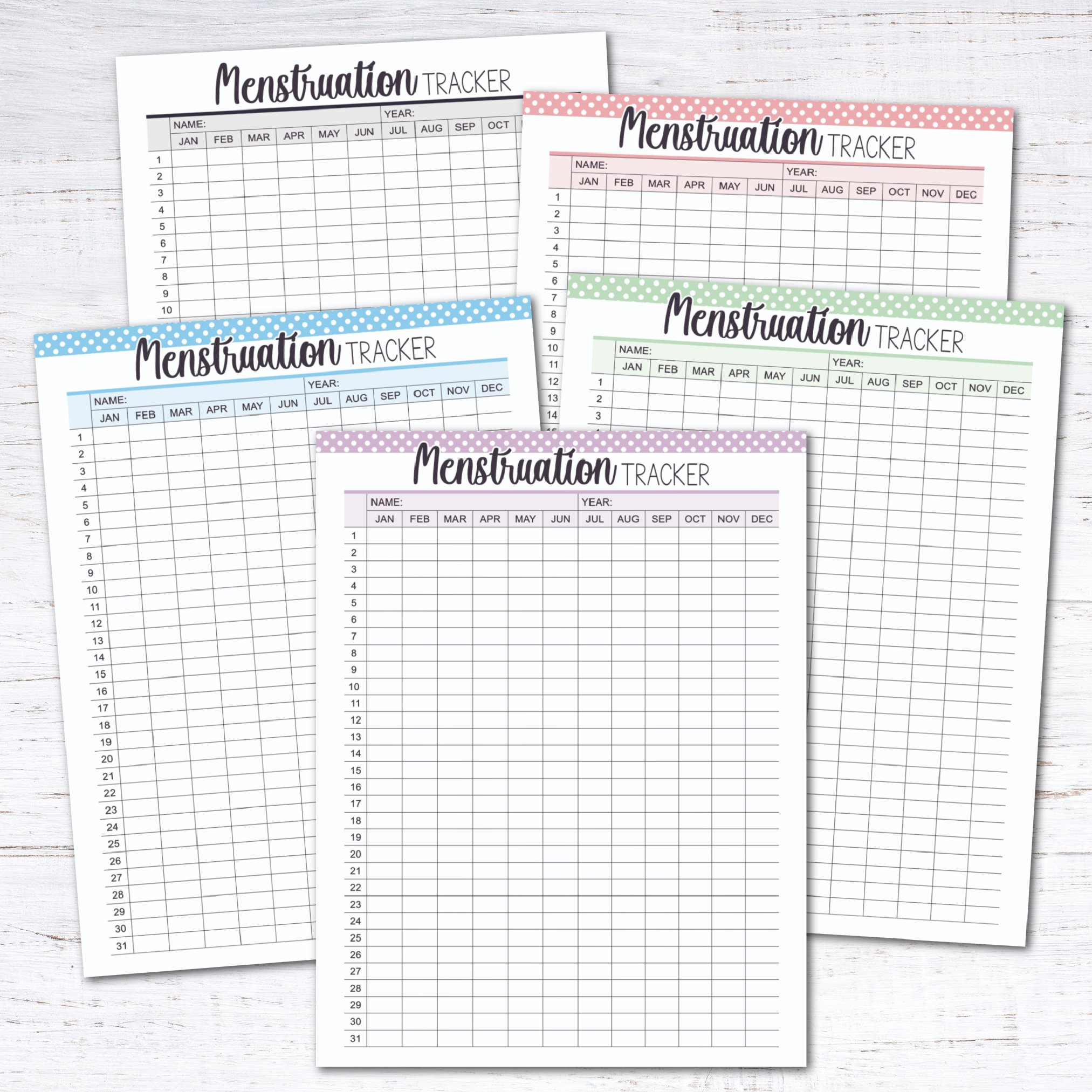 Menstruation Tracker | Free Printable (Day 13) — Krafty Planner regarding Free Printable Period Tracker