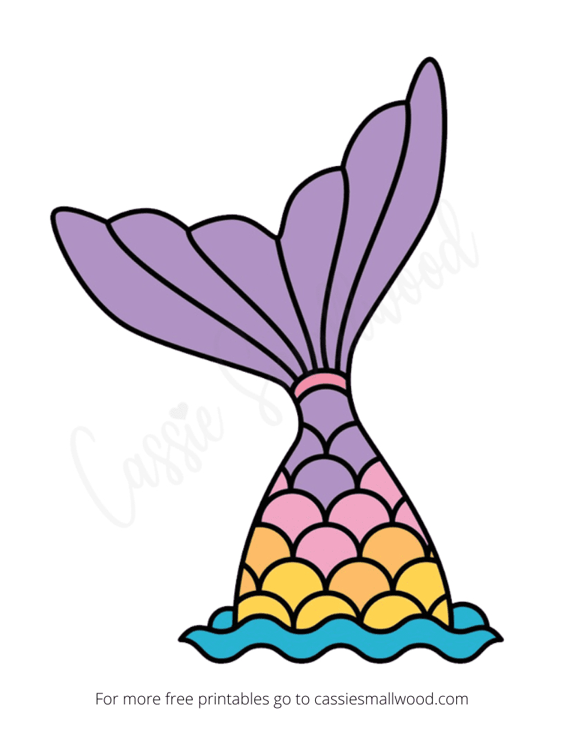 Mermaid Tail Topper Printable with Mermaid Tail Topper Printable