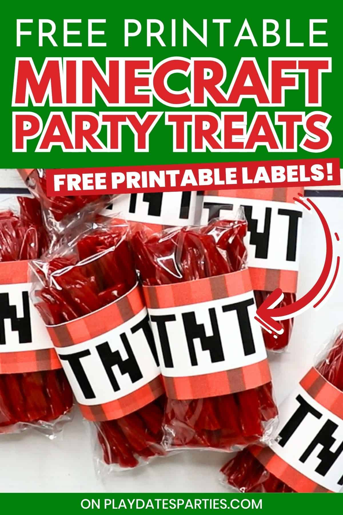 Minecraft Tnt Party Treats (Free Printable) for Minecraft Tnt Free Printable