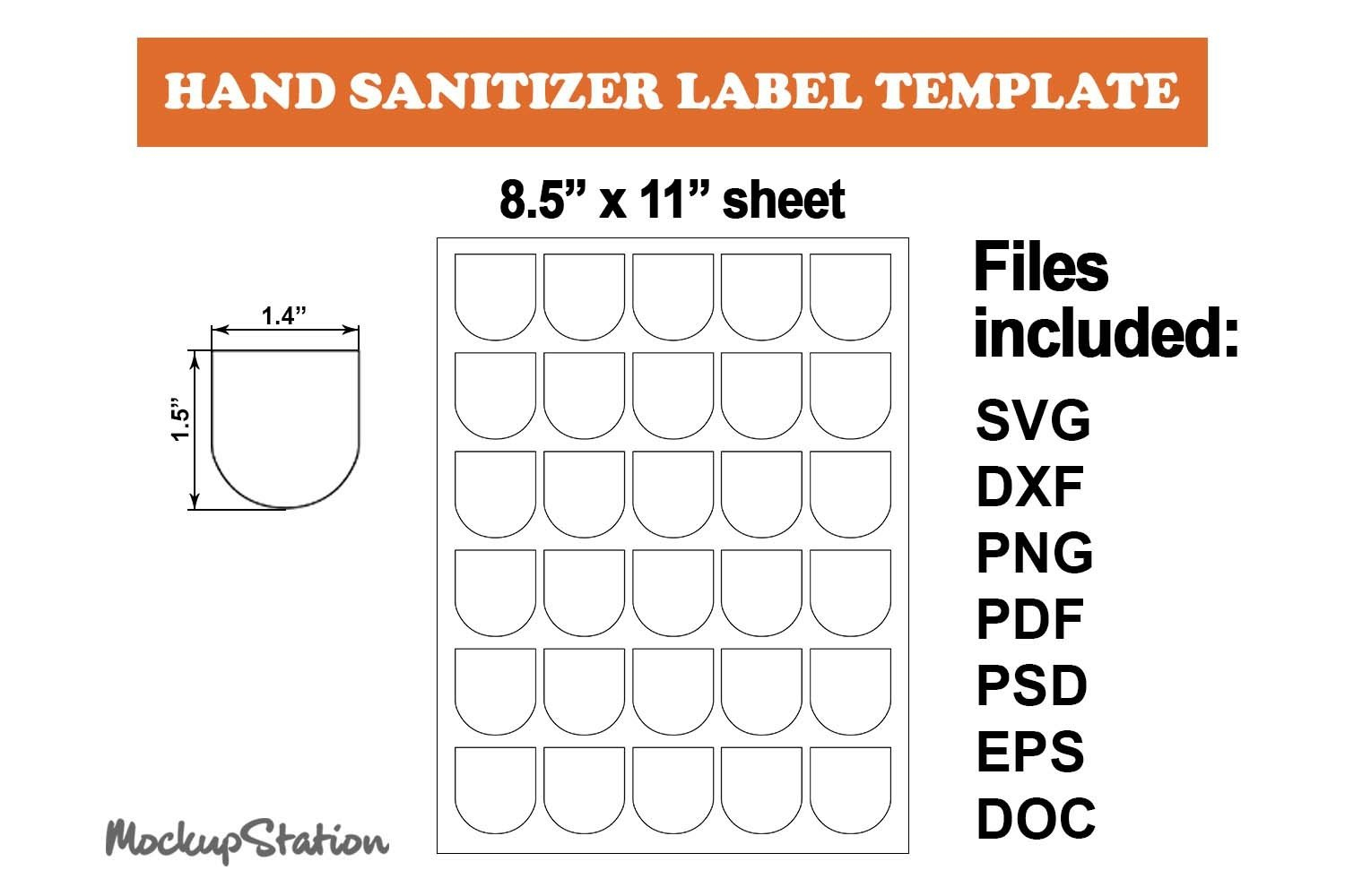 Mini Hand Sanitizer Label Template Svg | Sticker Sublimation inside Printable Bath And Body Works Hand Sanitizer Label Template Free