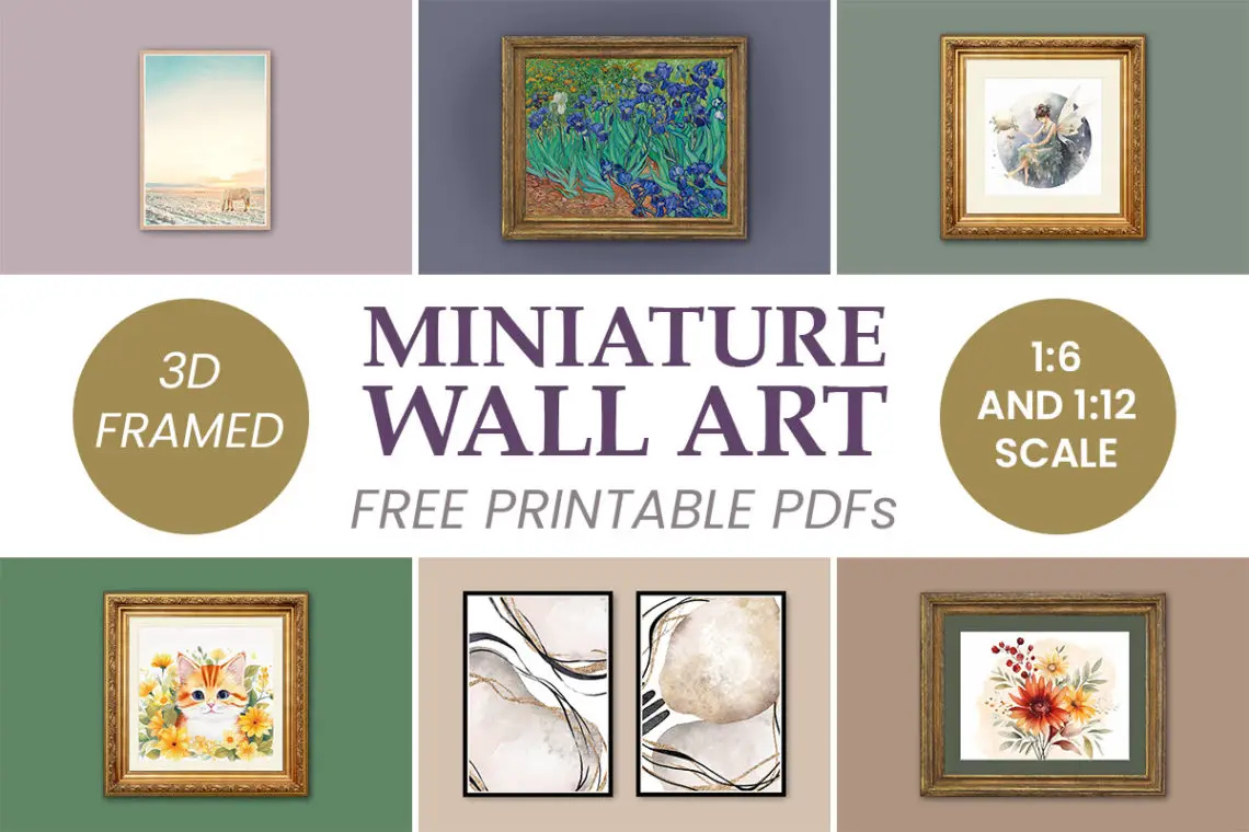 Miniature Wall Art - Free Dollhouse Printables - Suni Doll inside Free 1 6 Scale Printables