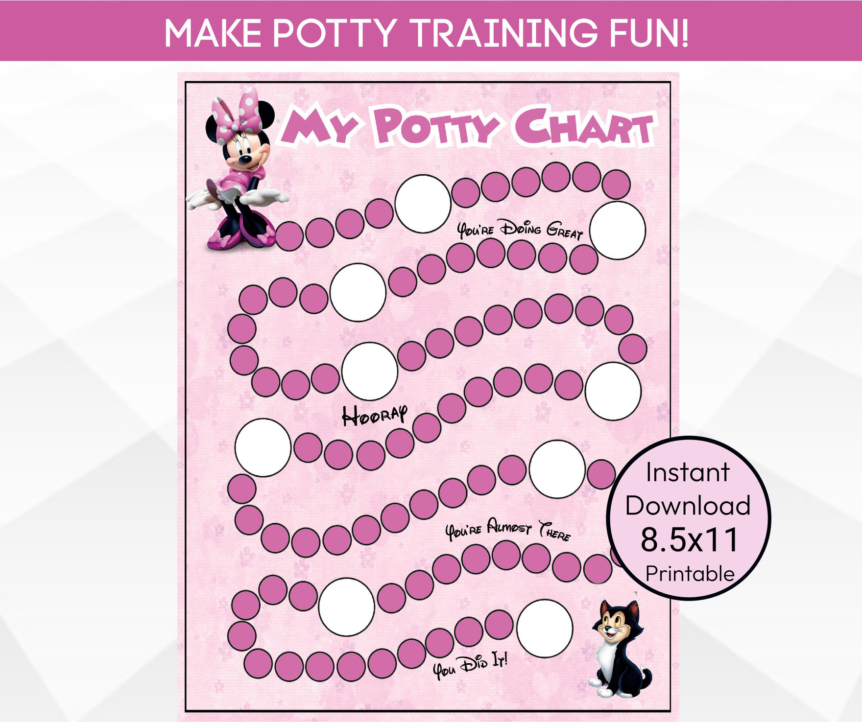Minnie Potty Training Chart, Printable Minnie Mouse Potty Training with regard to Free Printable Minnie Mouse Potty Chart
