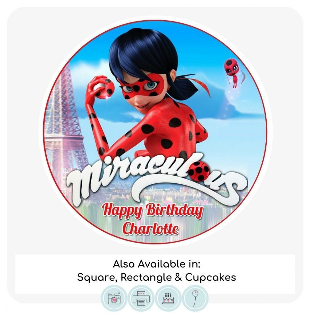 Miraculous Ladybug Cake Topper – Edible Cake Toppers with regard to Free Printable Miraculous Ladybug Cupcake Toppers Printable