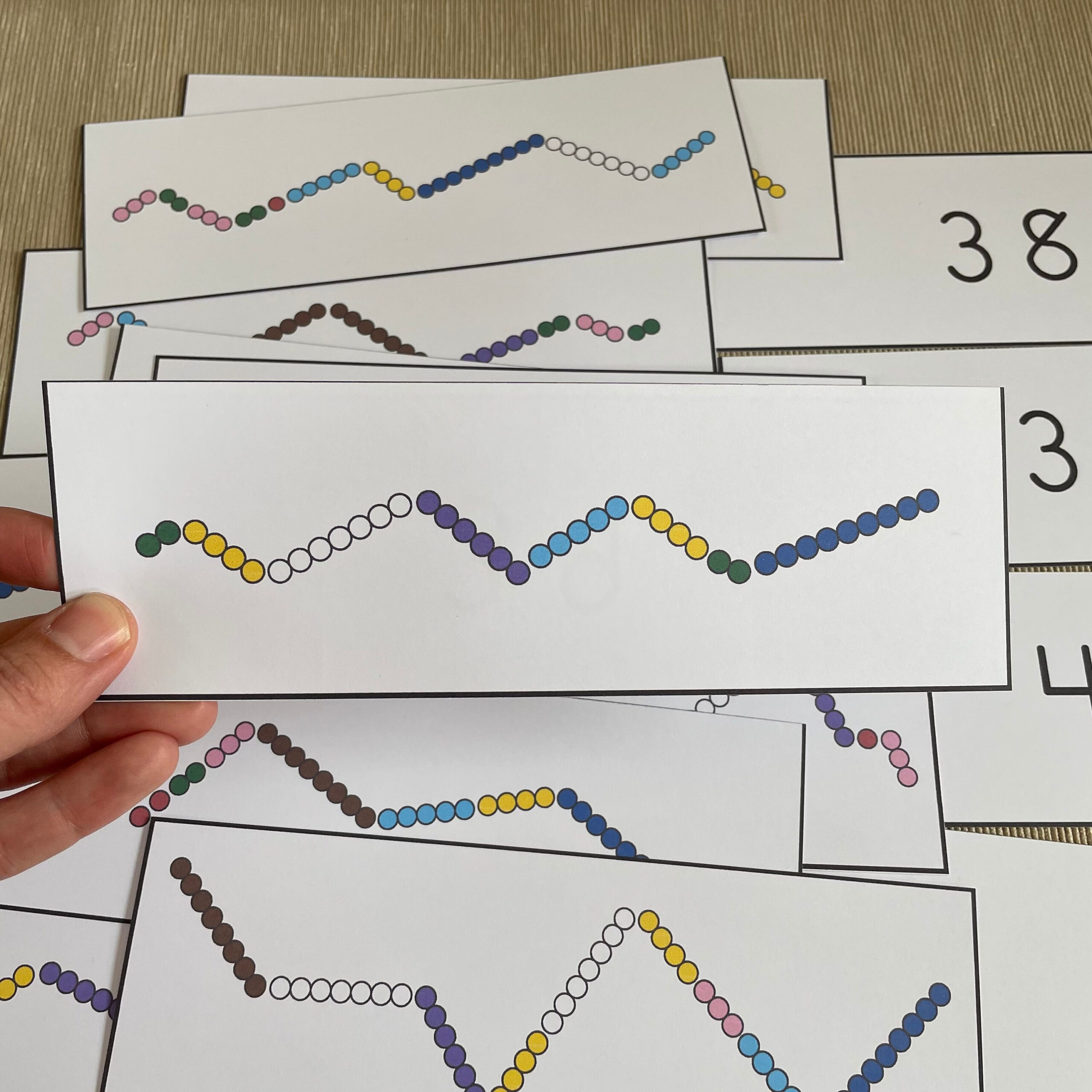 Montessori Beads Snake Addition Cards. Kindergarten And 1St Grade pertaining to Montessori Snake Game Free Printable