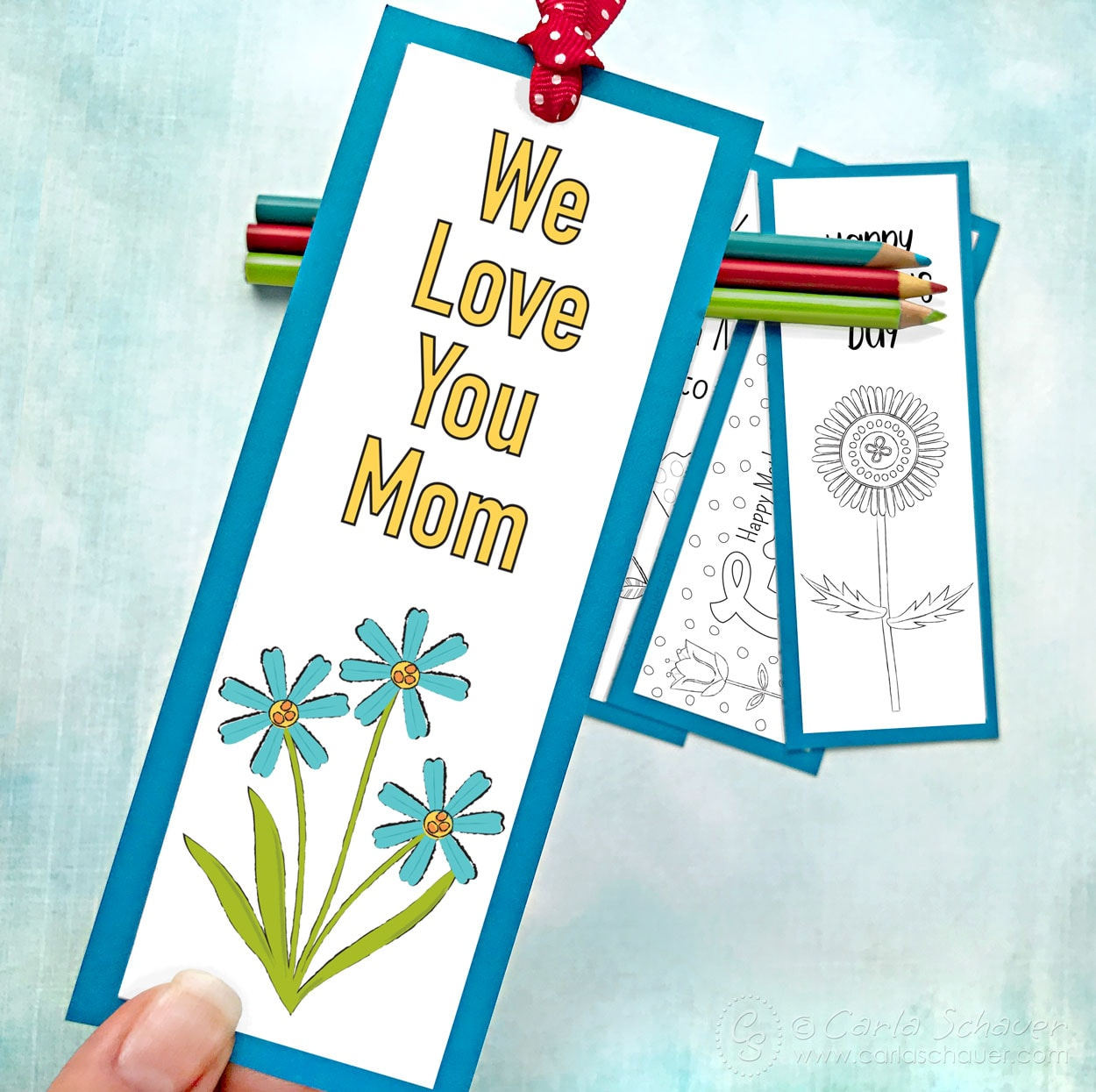 Mother&amp;#039;S Day Bookmark To Color - Carla Schauer Designs with regard to Free Printable Mother&amp;amp;#039;s Day Bookmarks