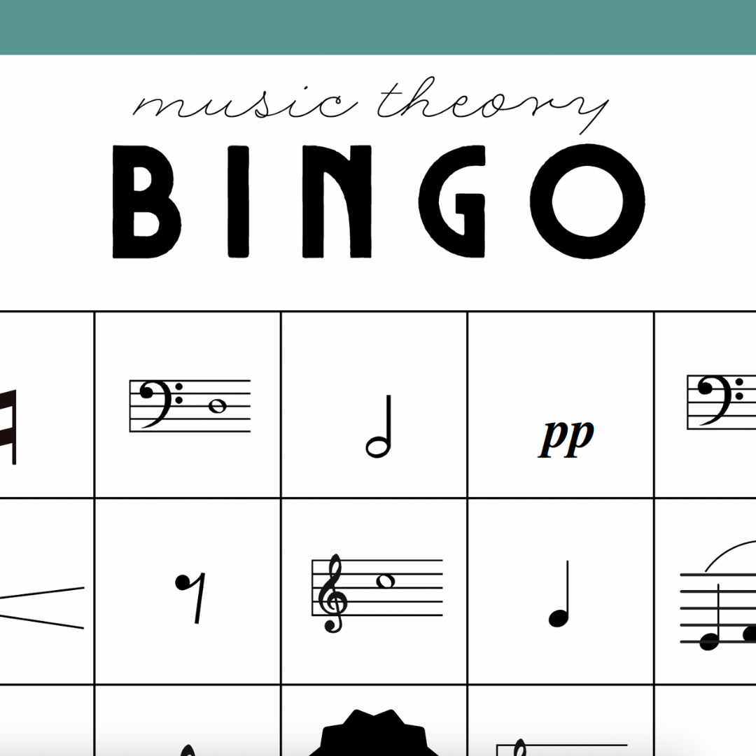 Music Theory Bingo | Downloadable &amp;amp; Printable Game | C&amp;amp;S regarding Printable Music Bingo Cards