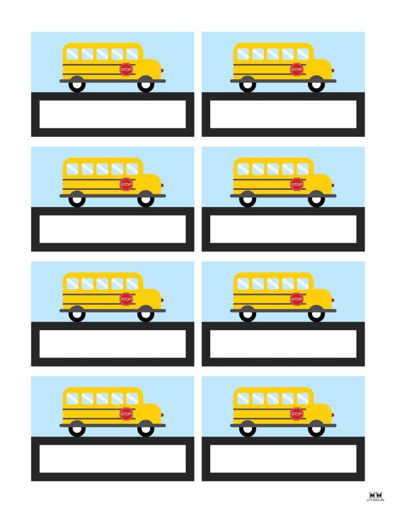 Name Tags - 44 Unique Designs - Free | Printabulls - Worksheets in Free Printable Bus Tags For Students
