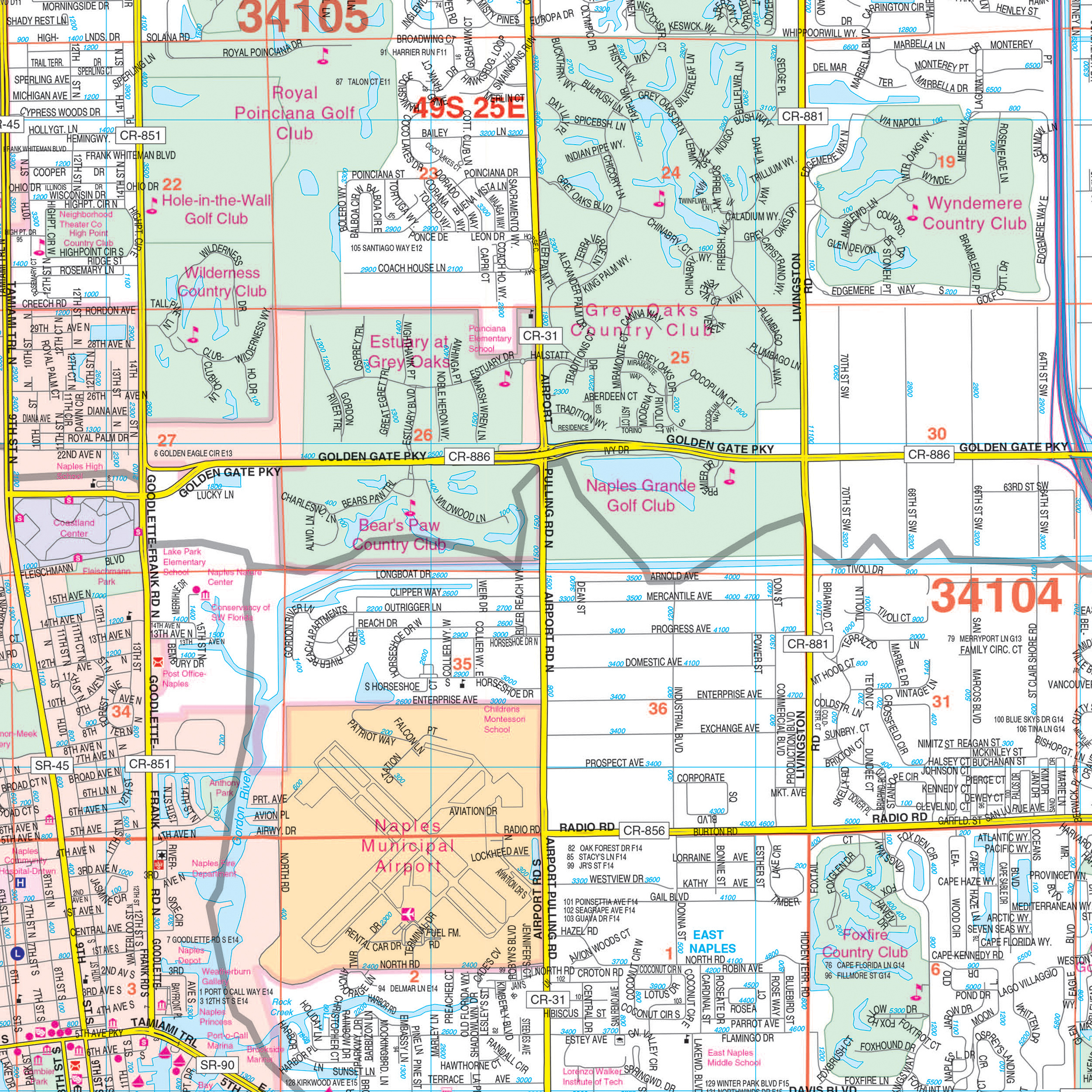 Naples &amp;amp; Collier County, Fl Wall Mapkappa - The Map Shop within Printable Map of Naples Florida