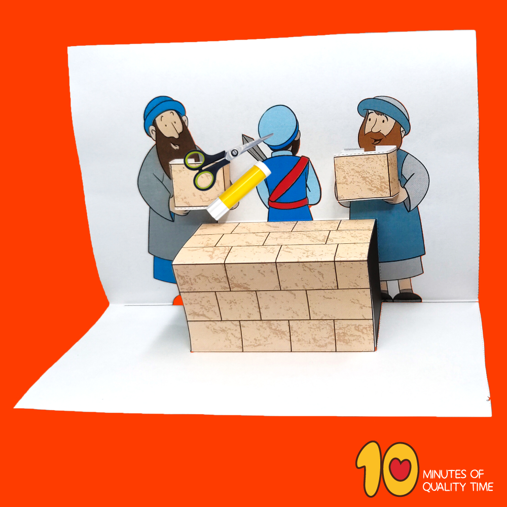 Nehemiah Bible Craft – 10 Minutes Of Quality Time in Printable Crafts Nehemiah Rebuilding Wall