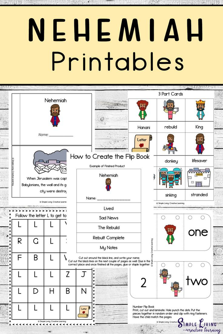 Nehemiah Printables intended for Printable Nehemiah Activity Sheets
