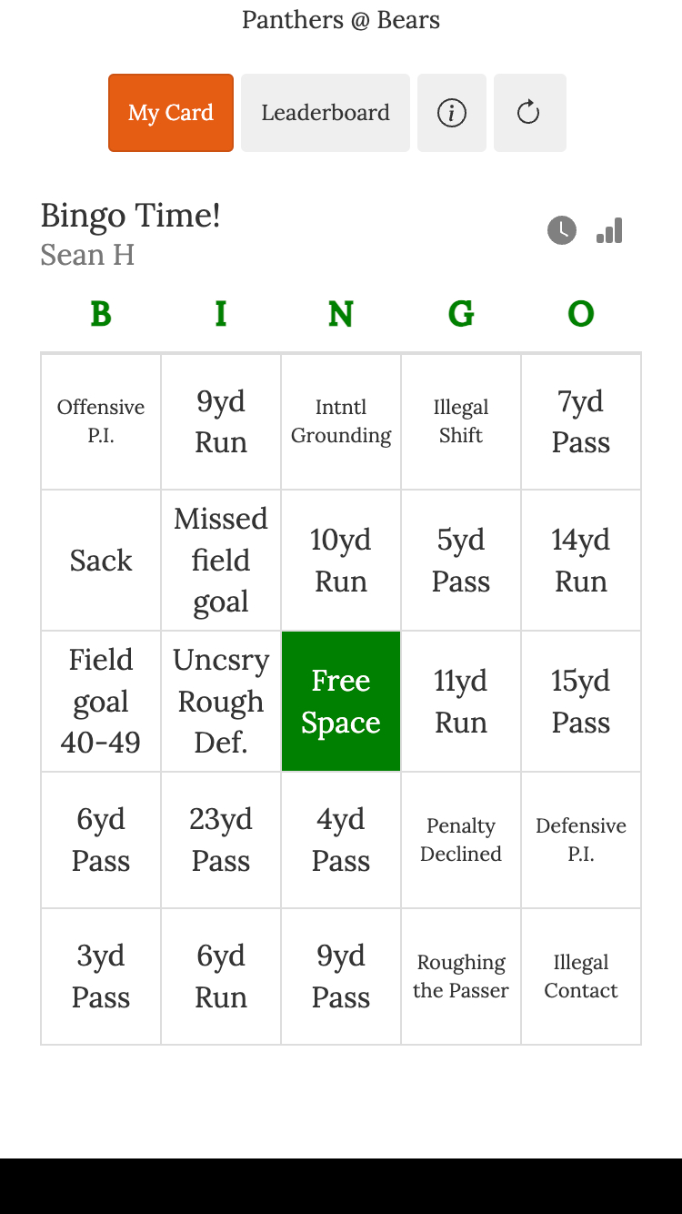 Nfl Football Bingo Online, Auto Scoring, Free Card Generation with Football Bingo Card Generator