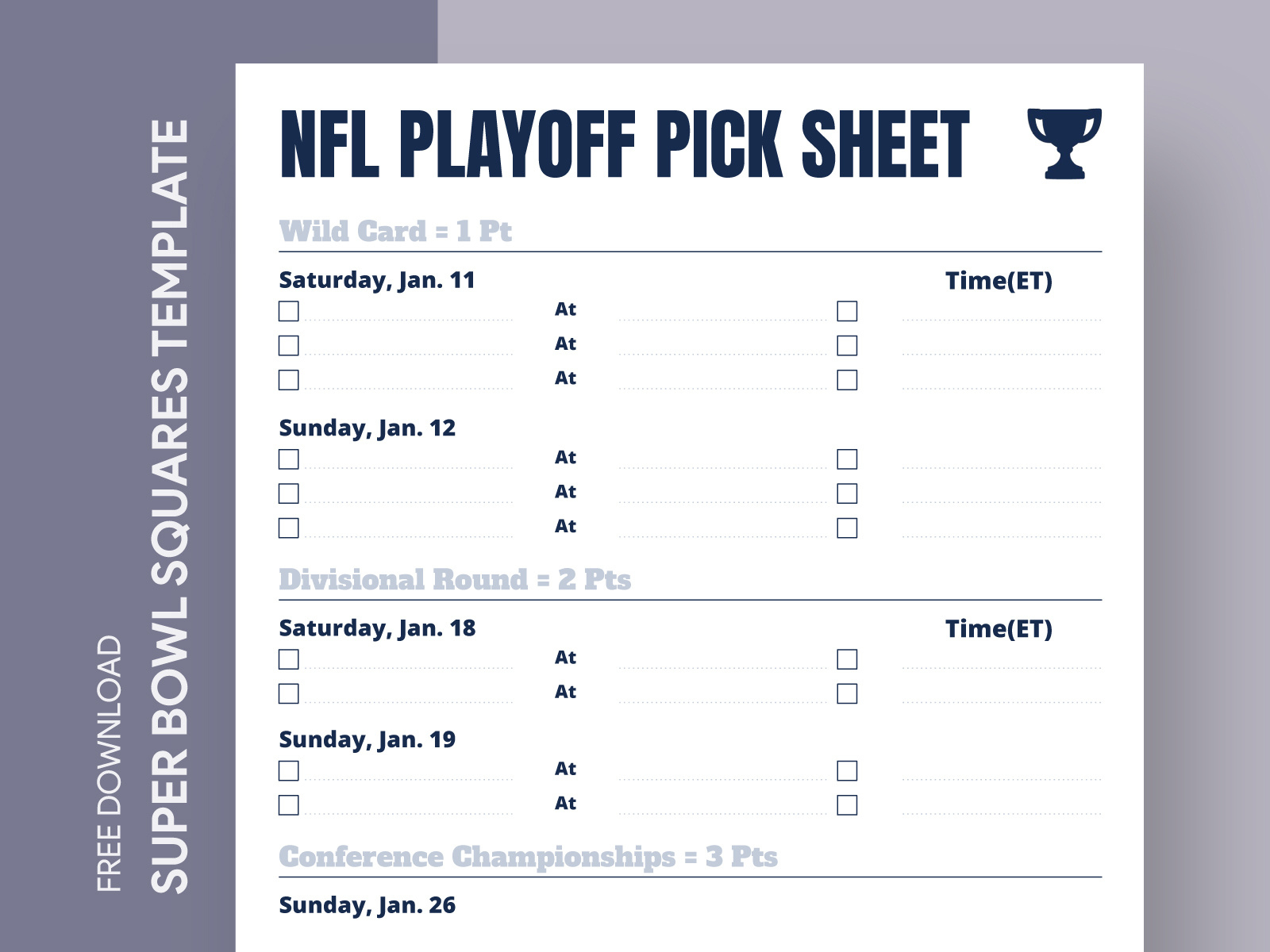 Nfl Playoff Pick Sheetgdoc On Dribbble with Nfl Pick Em Week 2 Printable