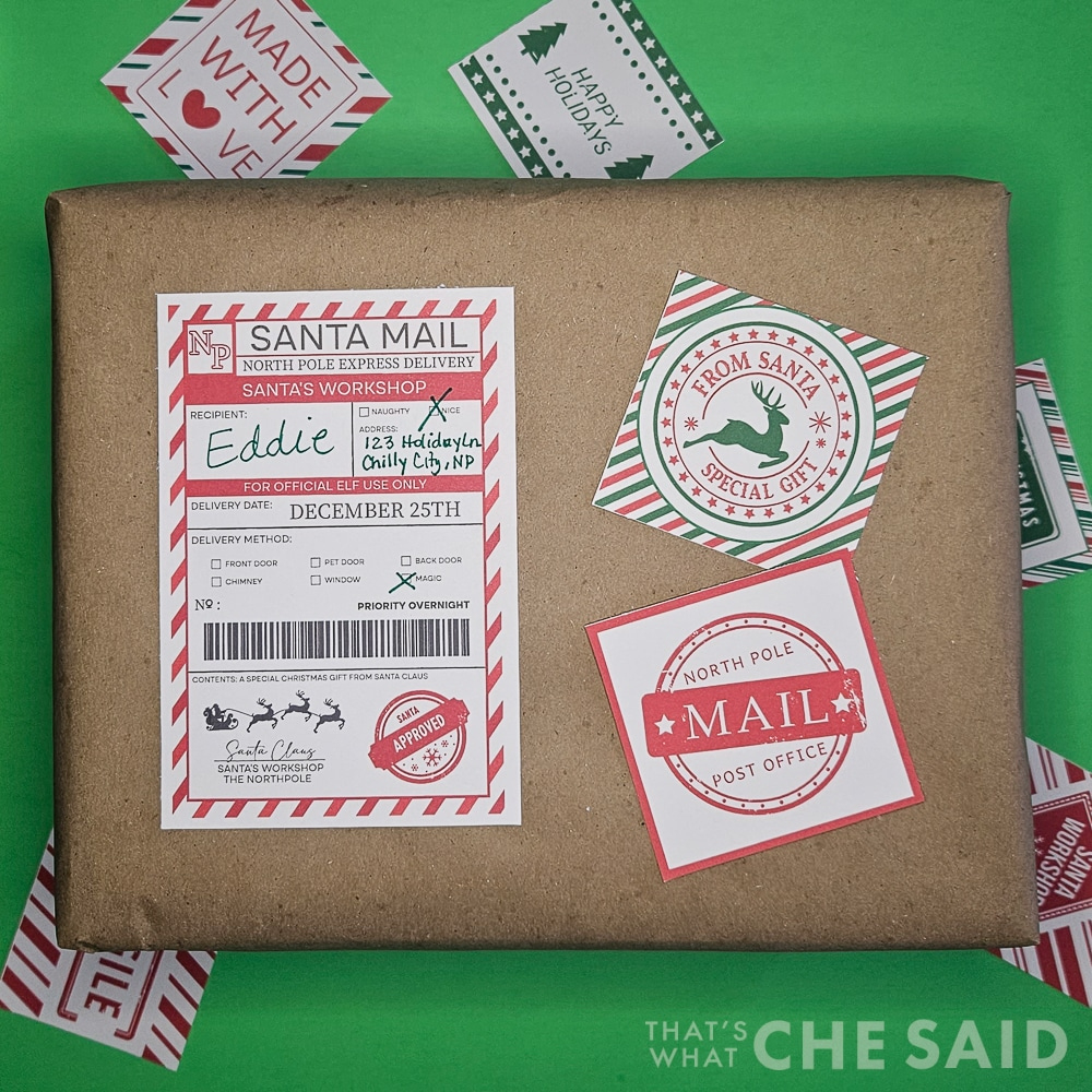 North Pole Shipping Labels - Free Printable – That&amp;#039;S What {Che with Free Printable North Pole Shipping Shipping Label From Santa