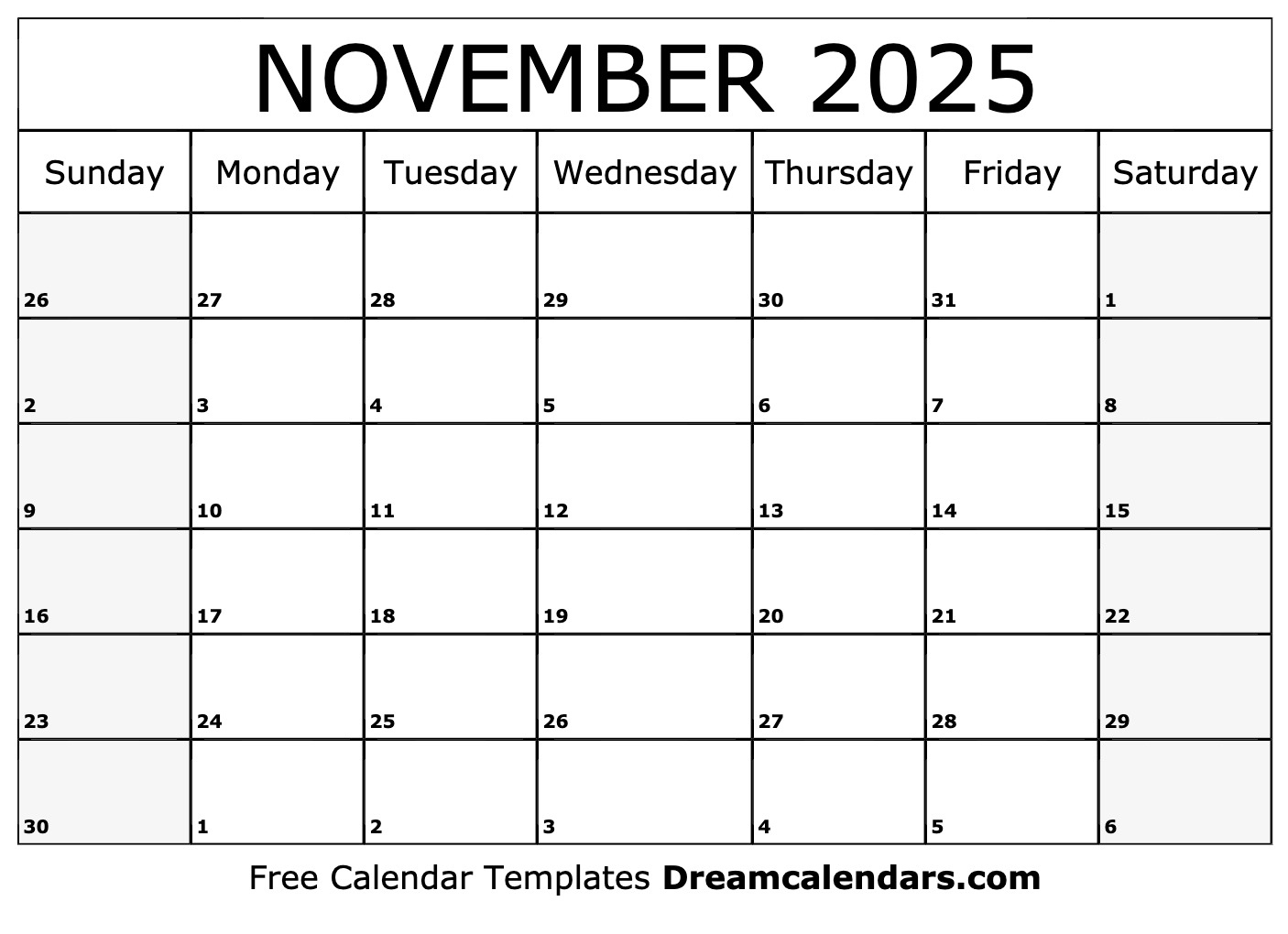 November 2025 Calendar - Free Printable With Holidays And Observances pertaining to Free Printable Nov 2025 Calendar