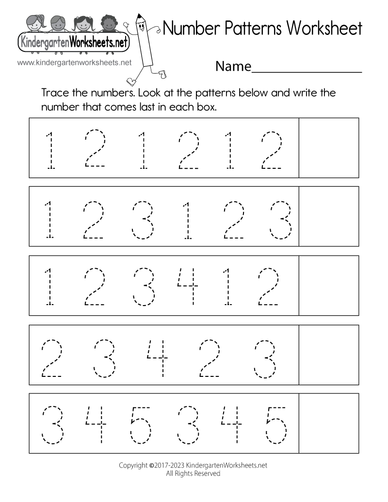 Number Patterns Worksheet - Free Printable, Digital, &amp;amp; Pdf with Printable Number Patterns Worksheet