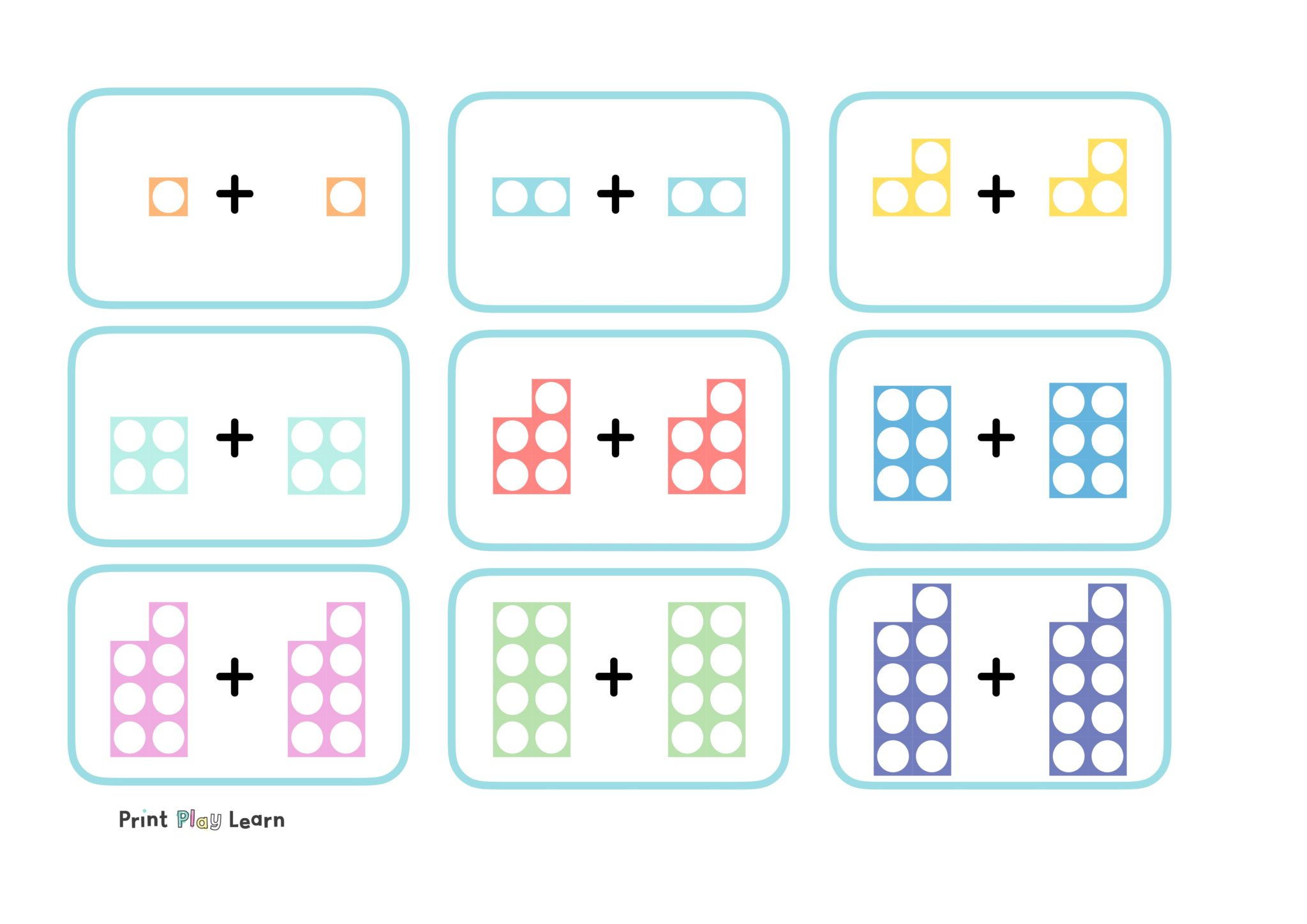 Numicon Style Doubles + Number Sentences - Printable Teaching regarding Free Printable Numicon Worksheets