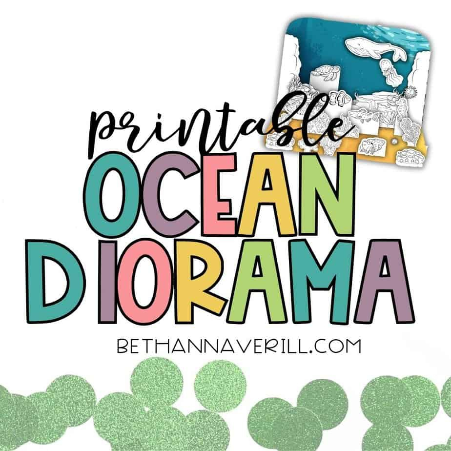 Ocean Diorama Printable For Your Underwater Themes | Beth Ann Averill within Ocean Diorama Background Printable