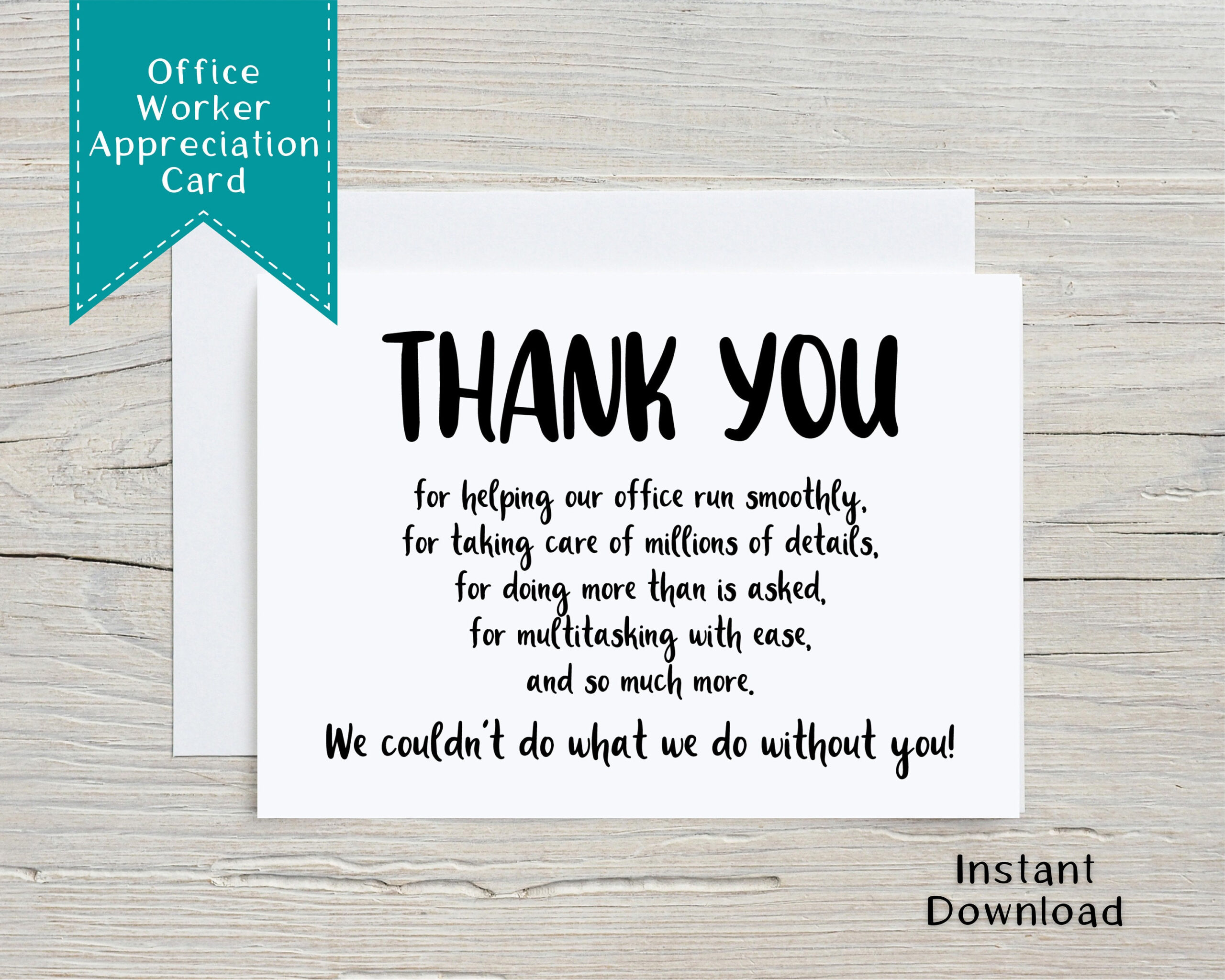Office Thank You Card, Administrative Professionals Day Card with Secretary Day Cards Free Printable