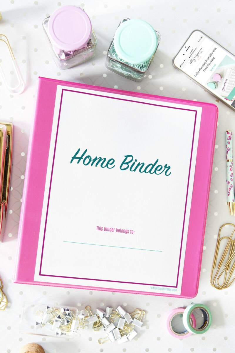 Organized Home Binder With Free Printables! | Abby Organizes for Home Management Printables Free