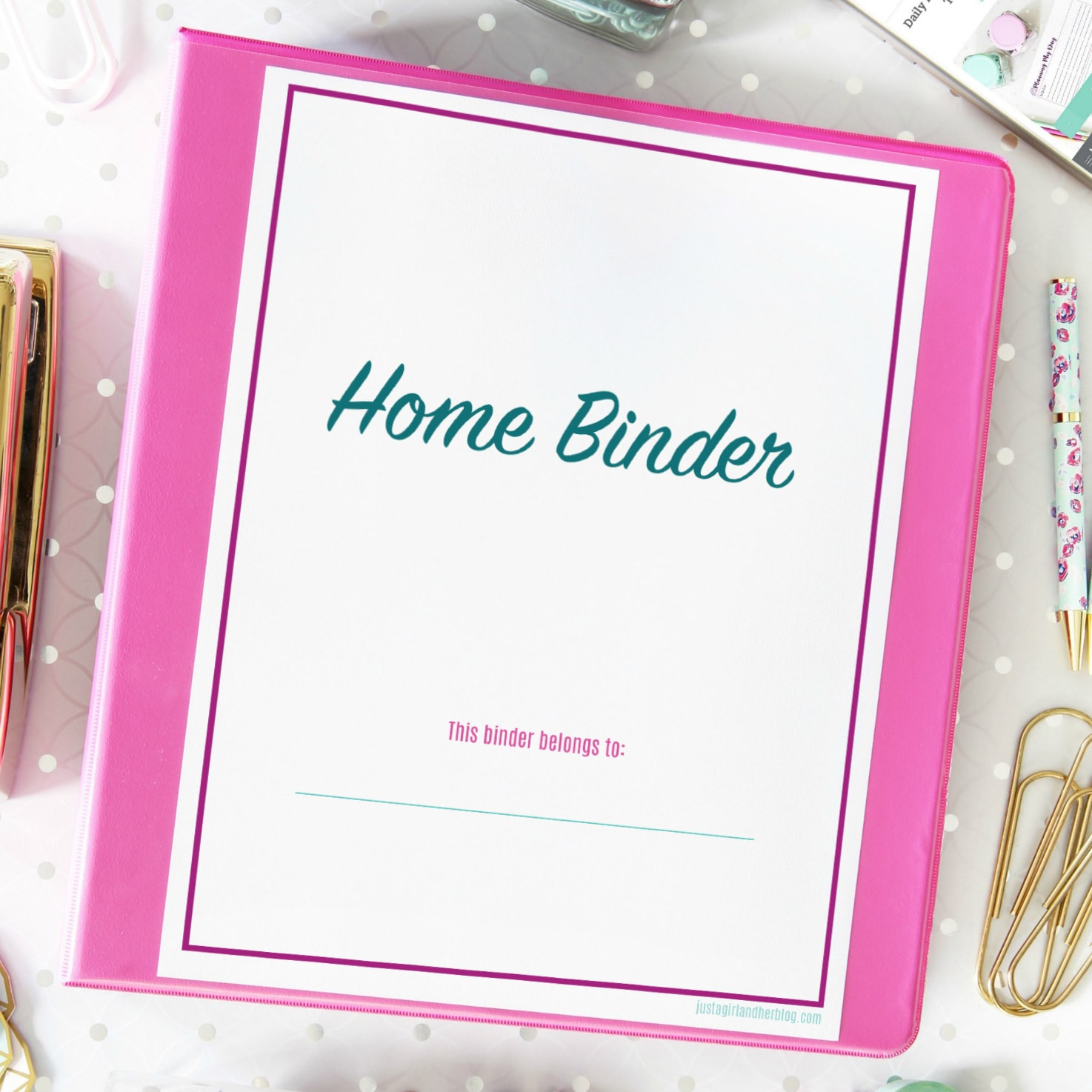 Organized Home Binder With Free Printables! | Abby Organizes pertaining to Family Binder Free Printables