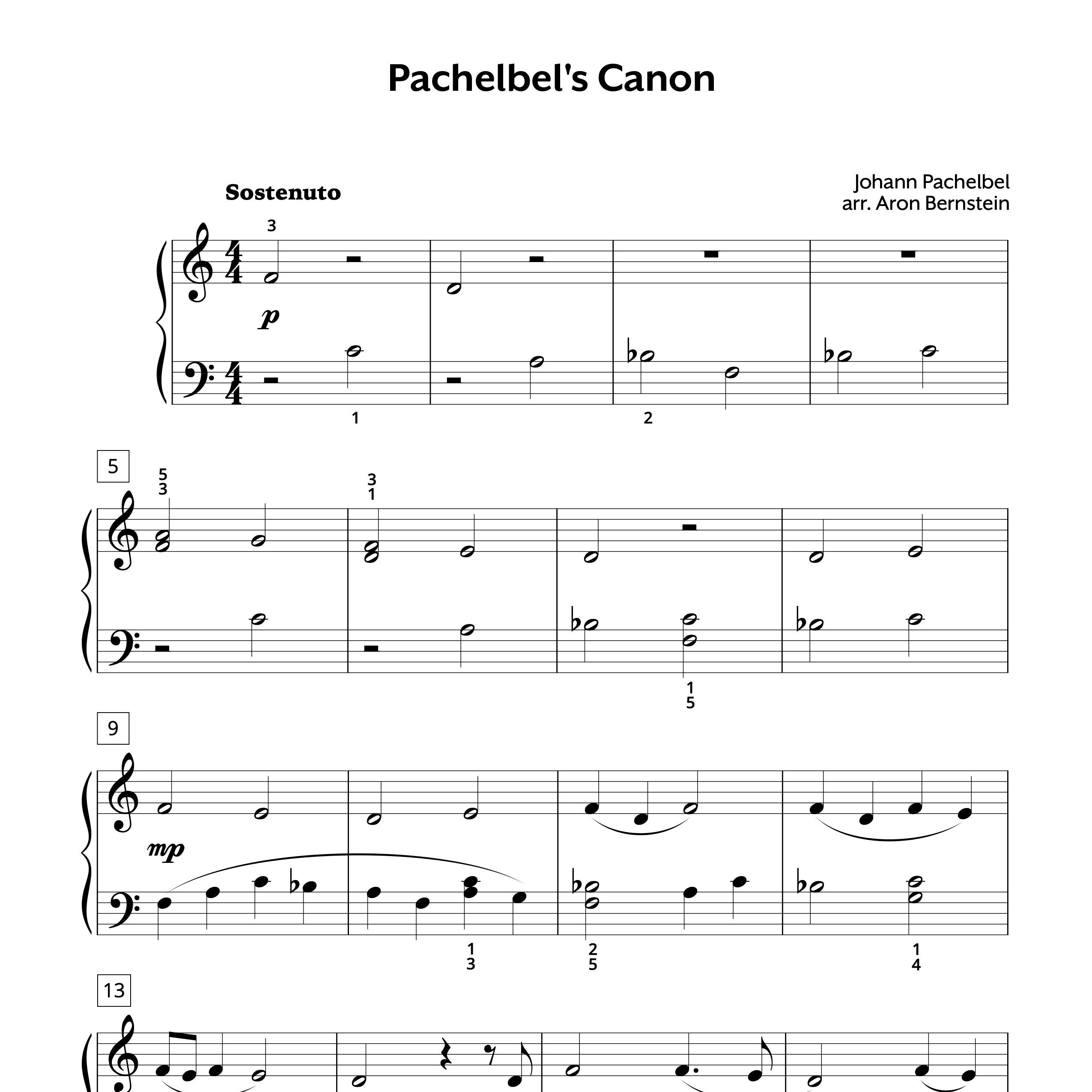 Pachelbel&amp;#039;S Canon Sheet Music - Late Elementary Version pertaining to Free Printable Piano Sheet Music For Canon in D
