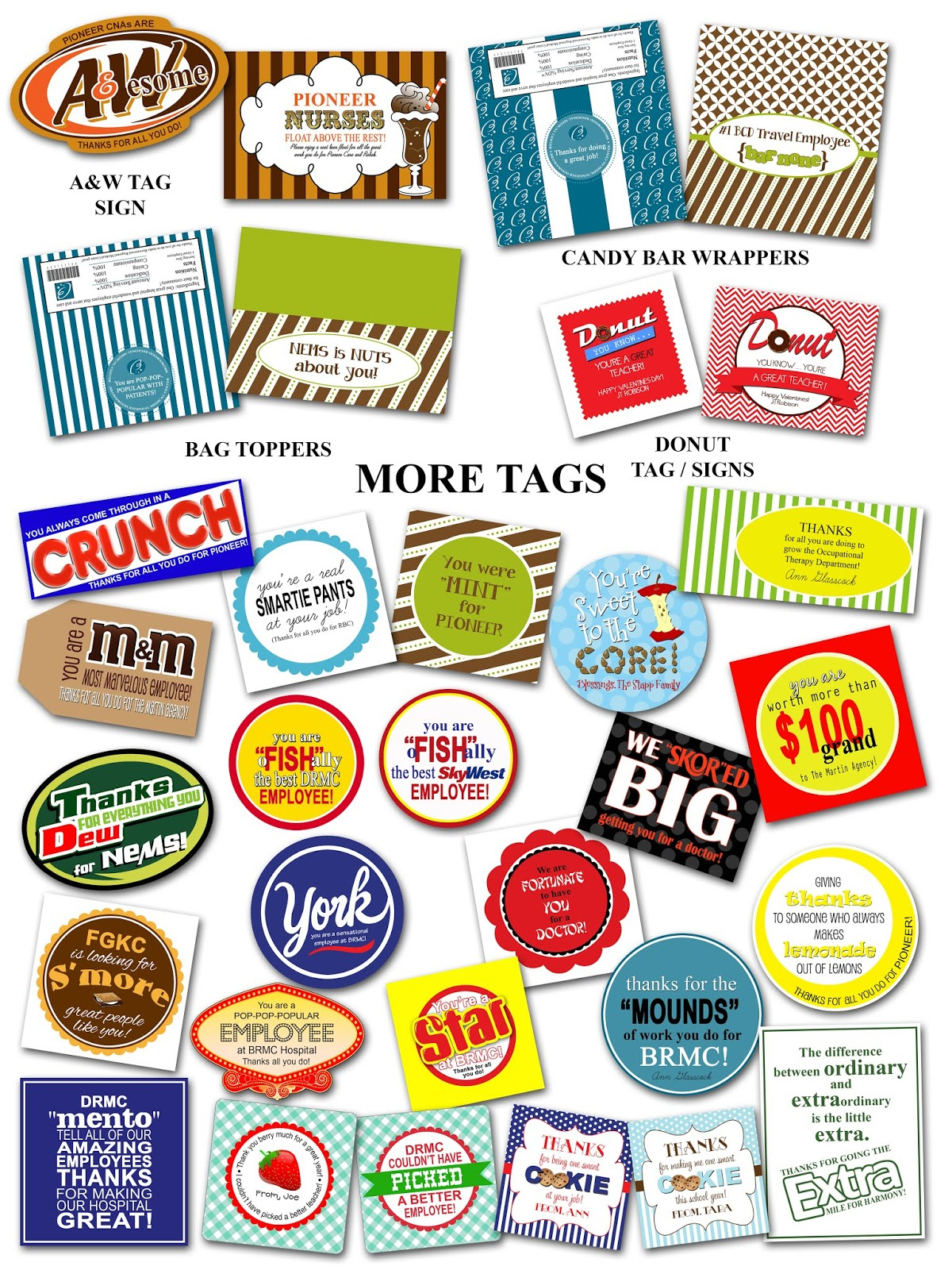Paper Perfection: Employee Appreciation Gifts pertaining to Free Printable Employee Appreciation Candy Tags